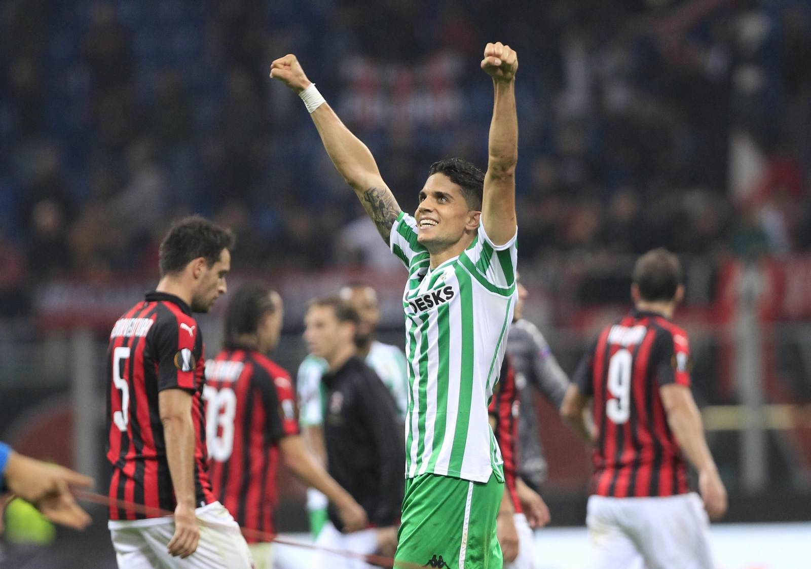 El Milan-Betis, en imágenes