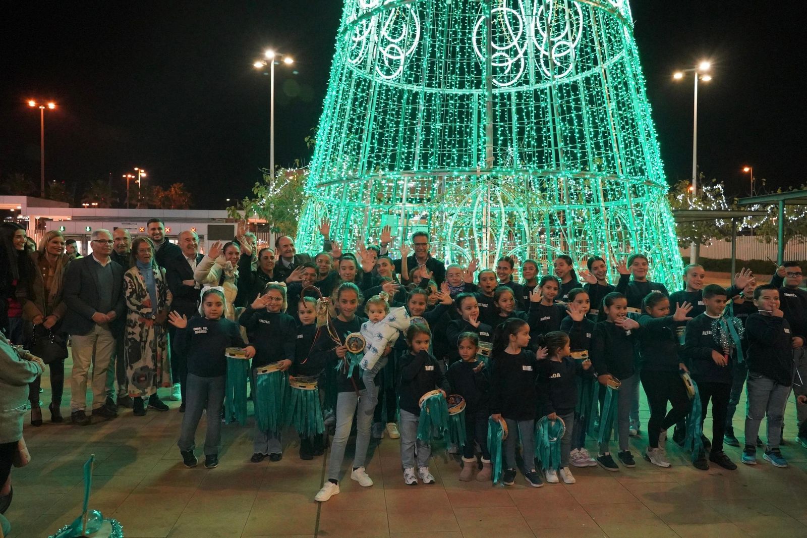 El encendido el alumbrado navideño del Puerto de Algeciras.