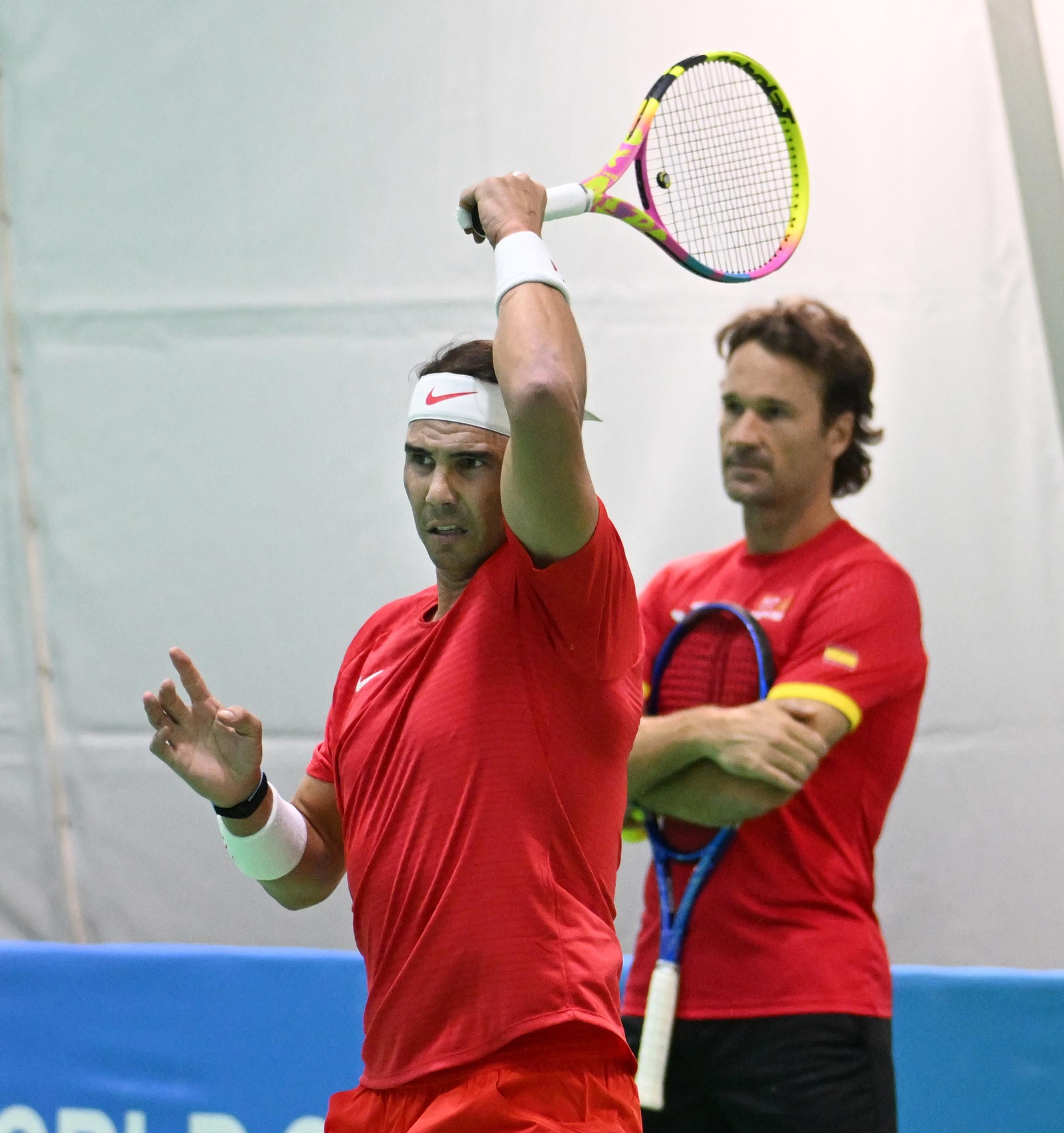 Rafa Nadal ya se pone a punto en Málaga: las imágenes de su primer entrenamiento