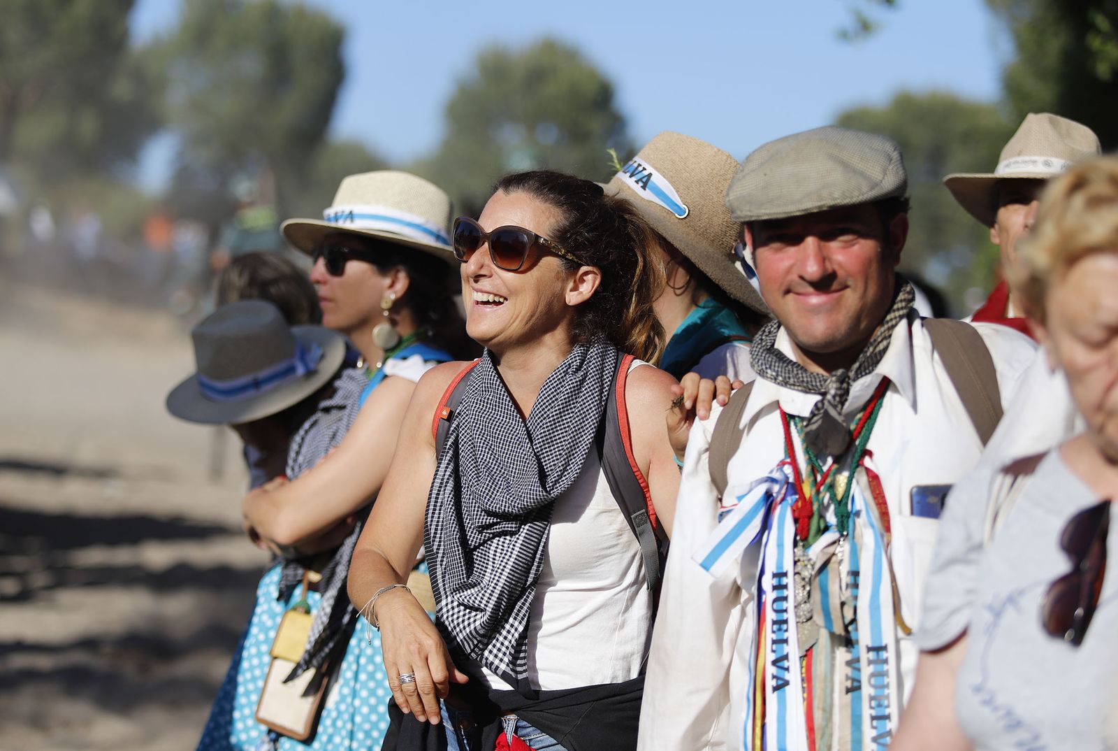 Imágenes de la Hermandad de Huelva a su paso por El Charco