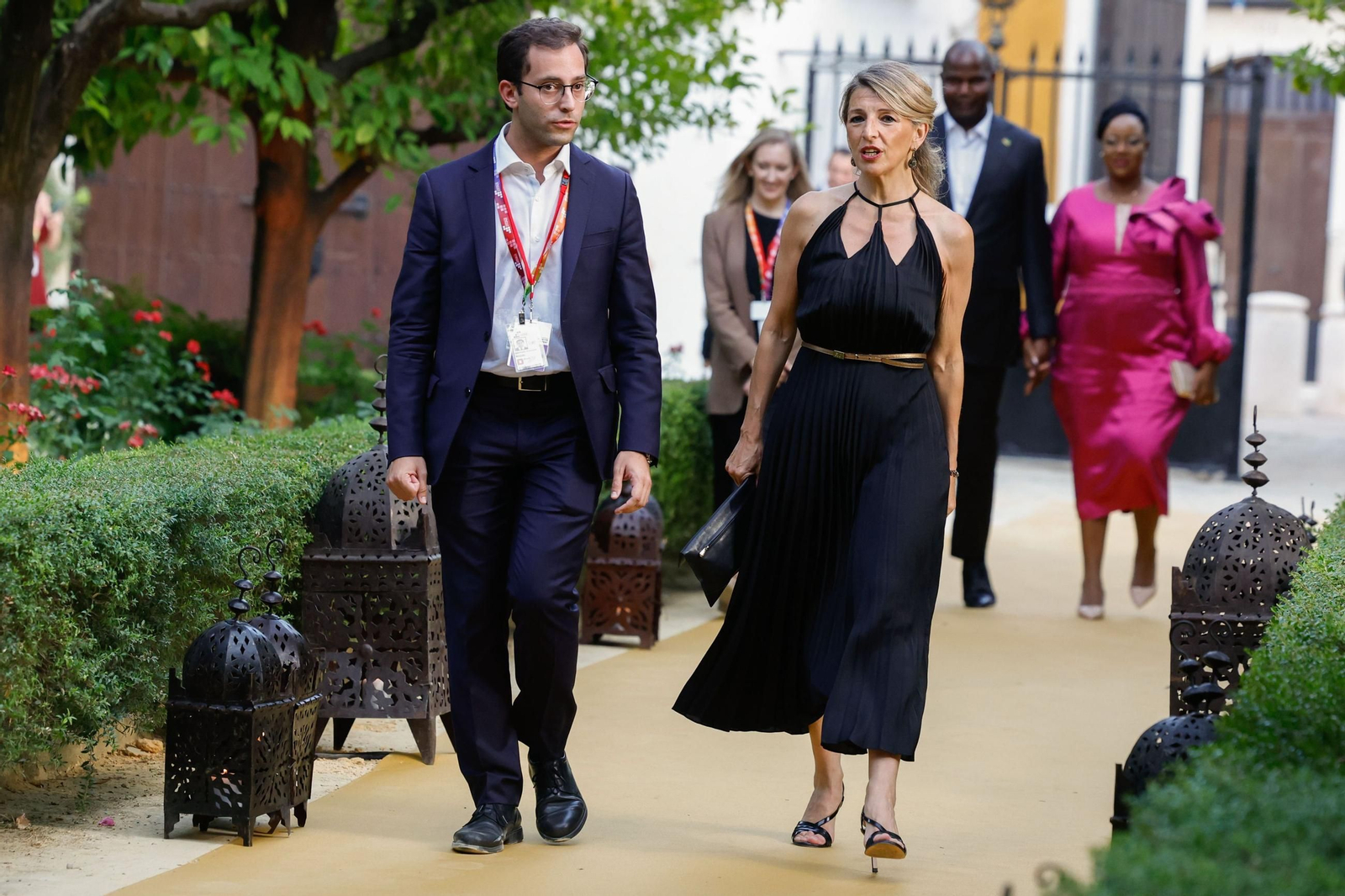 Las fotos de la cena de la cumbre de la ONU en el Palacio de las Dueñas de Sevilla