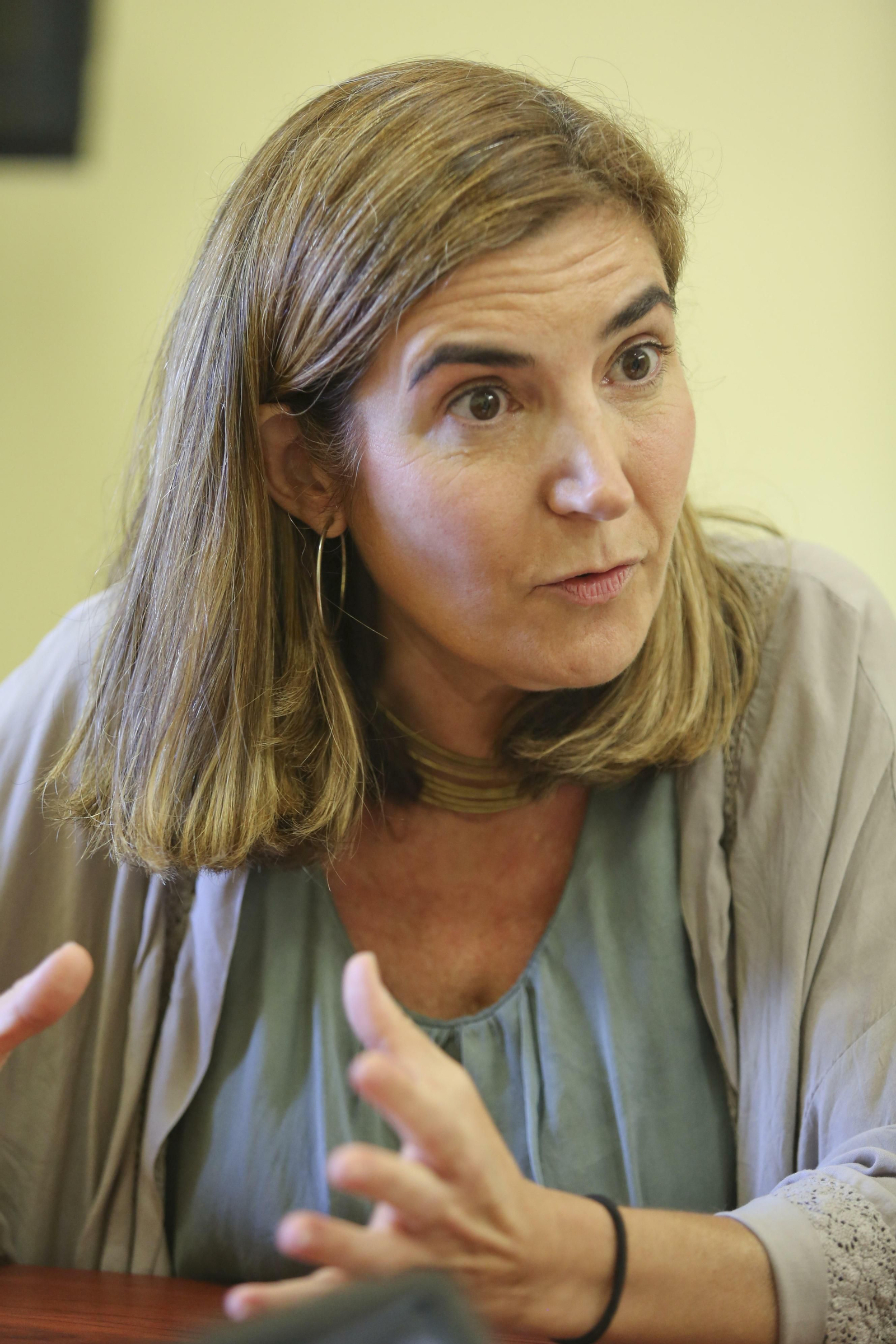 La consejera en un momento de la entrevista.