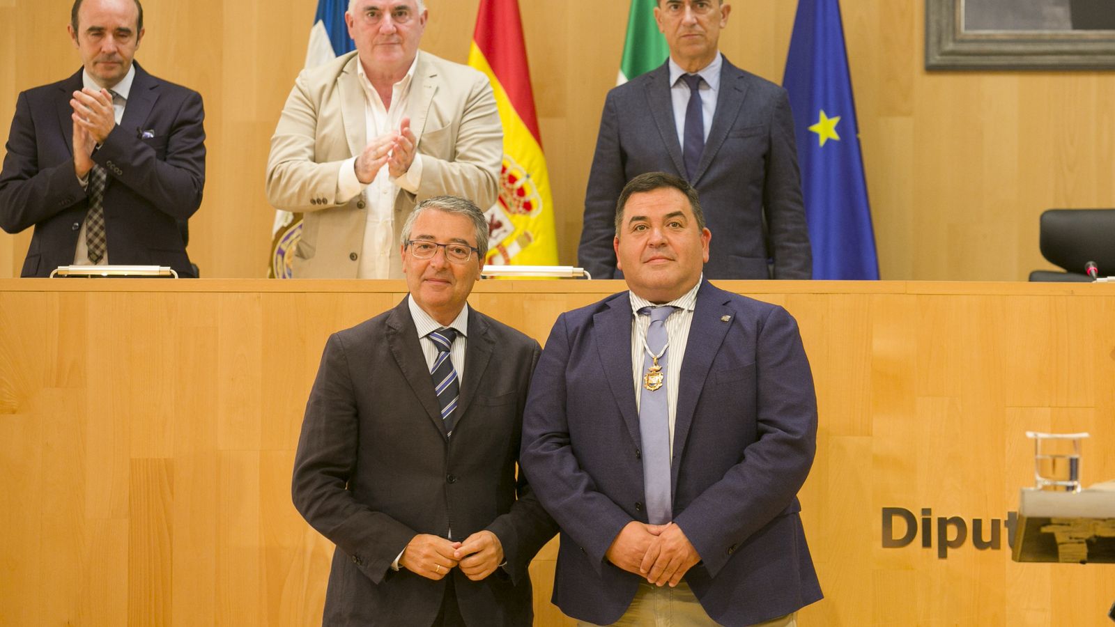 Francisco Javier Quero junto a Francisco Salado, presidente de la Diputación