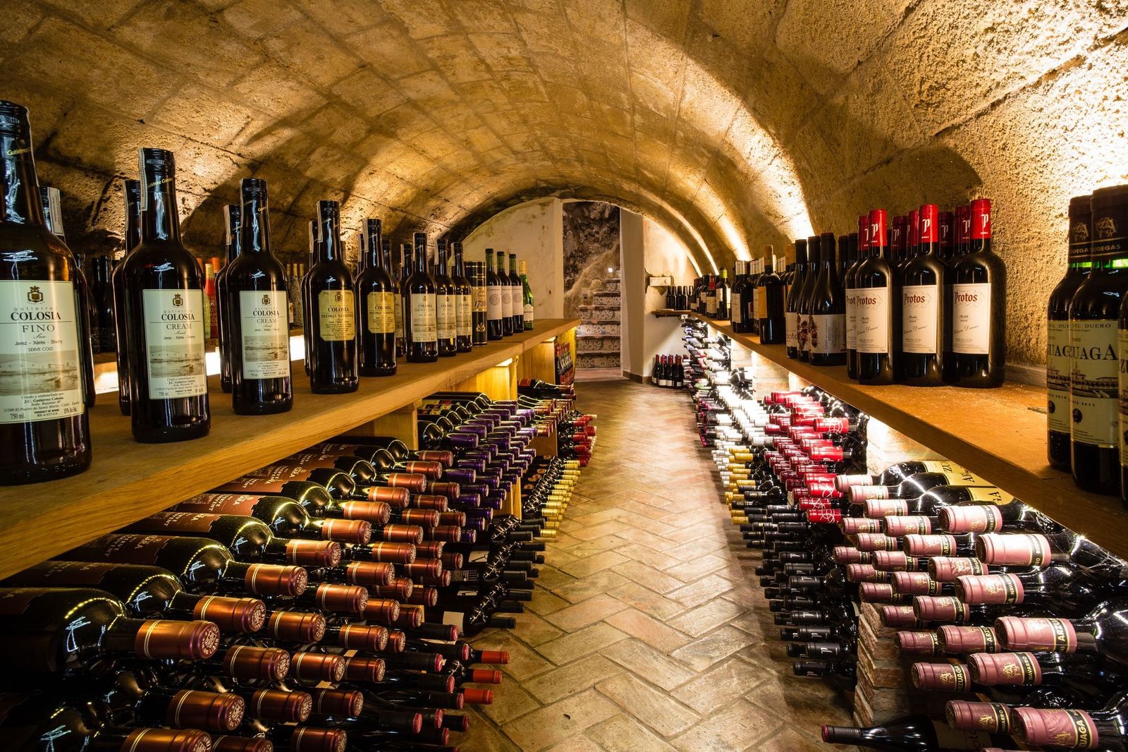 Bodega del restaurante El Jardín del Califa.