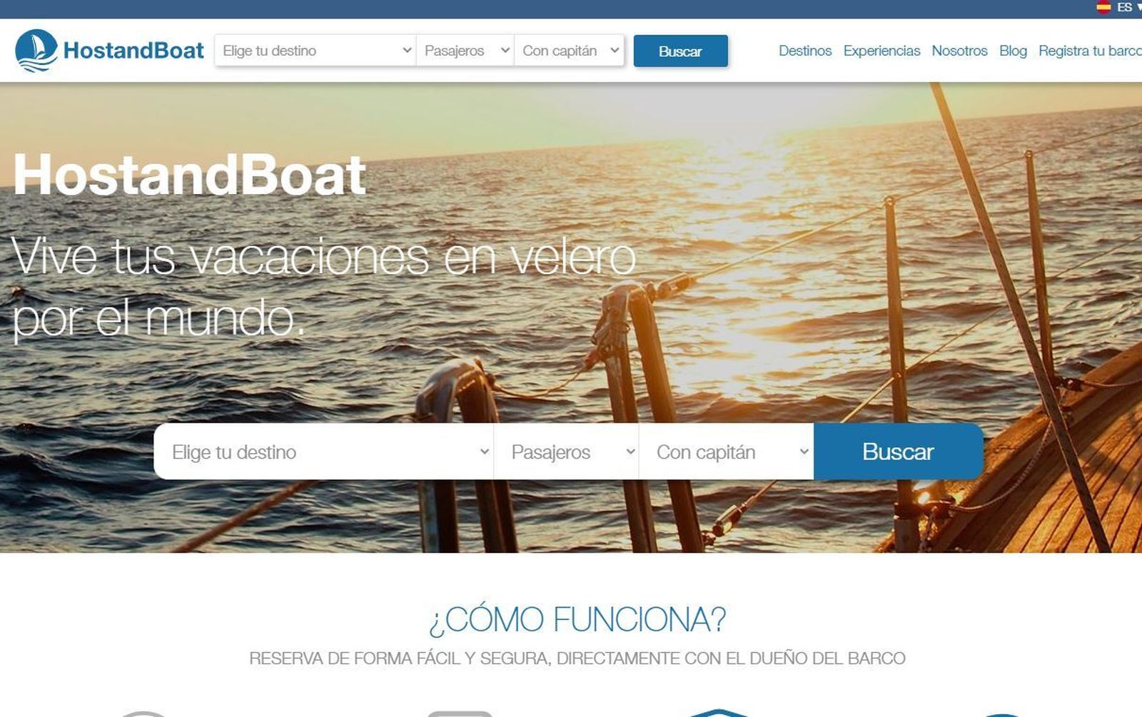 Imagen de la web de Hostandboat