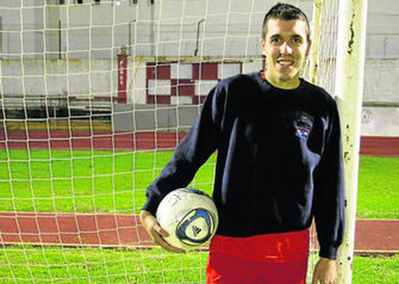 David Ramírez, en su primer entrenamiento con los rojillos, la pasada semana.