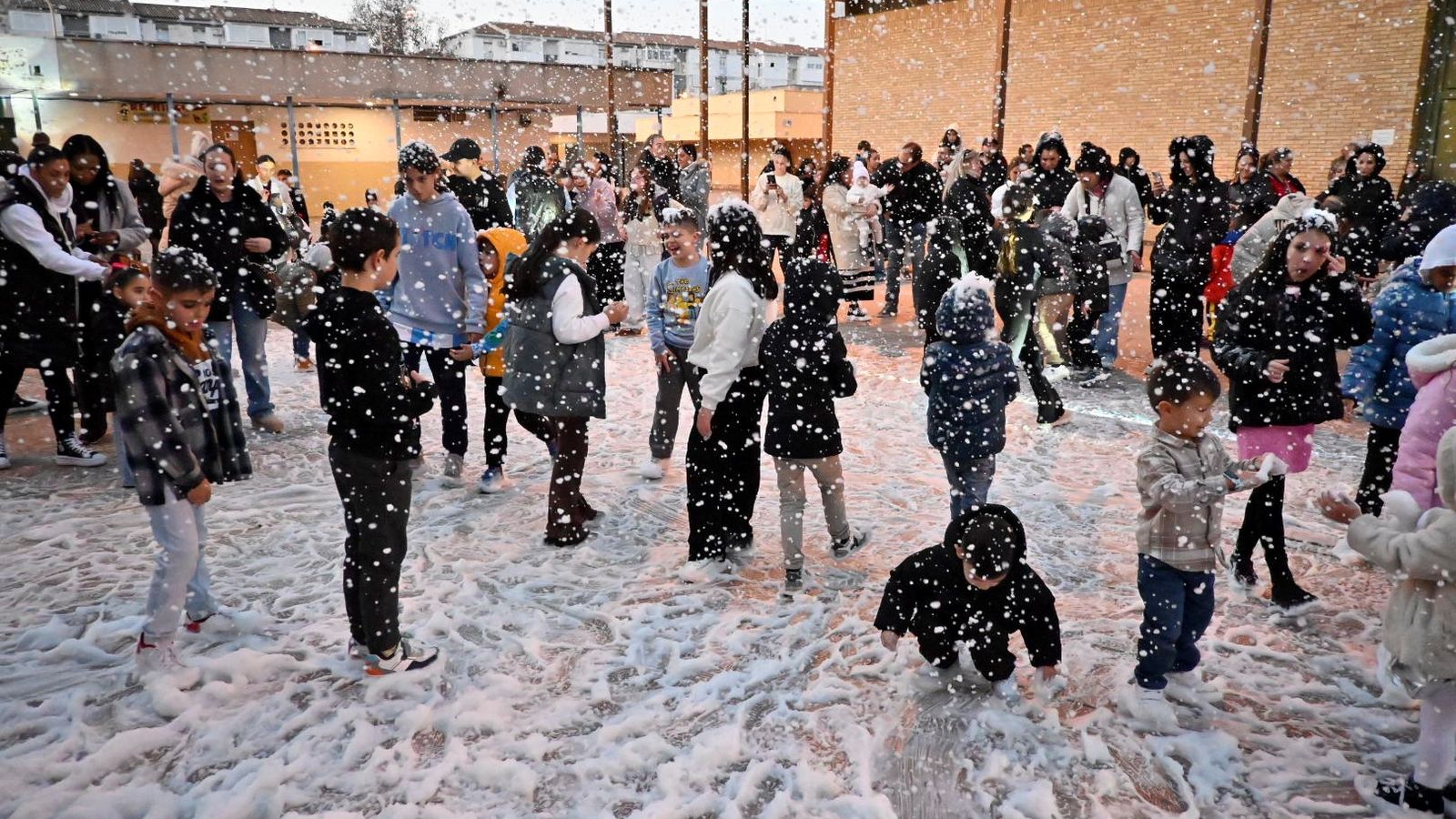 Nevada en la plaza de los Descubridores