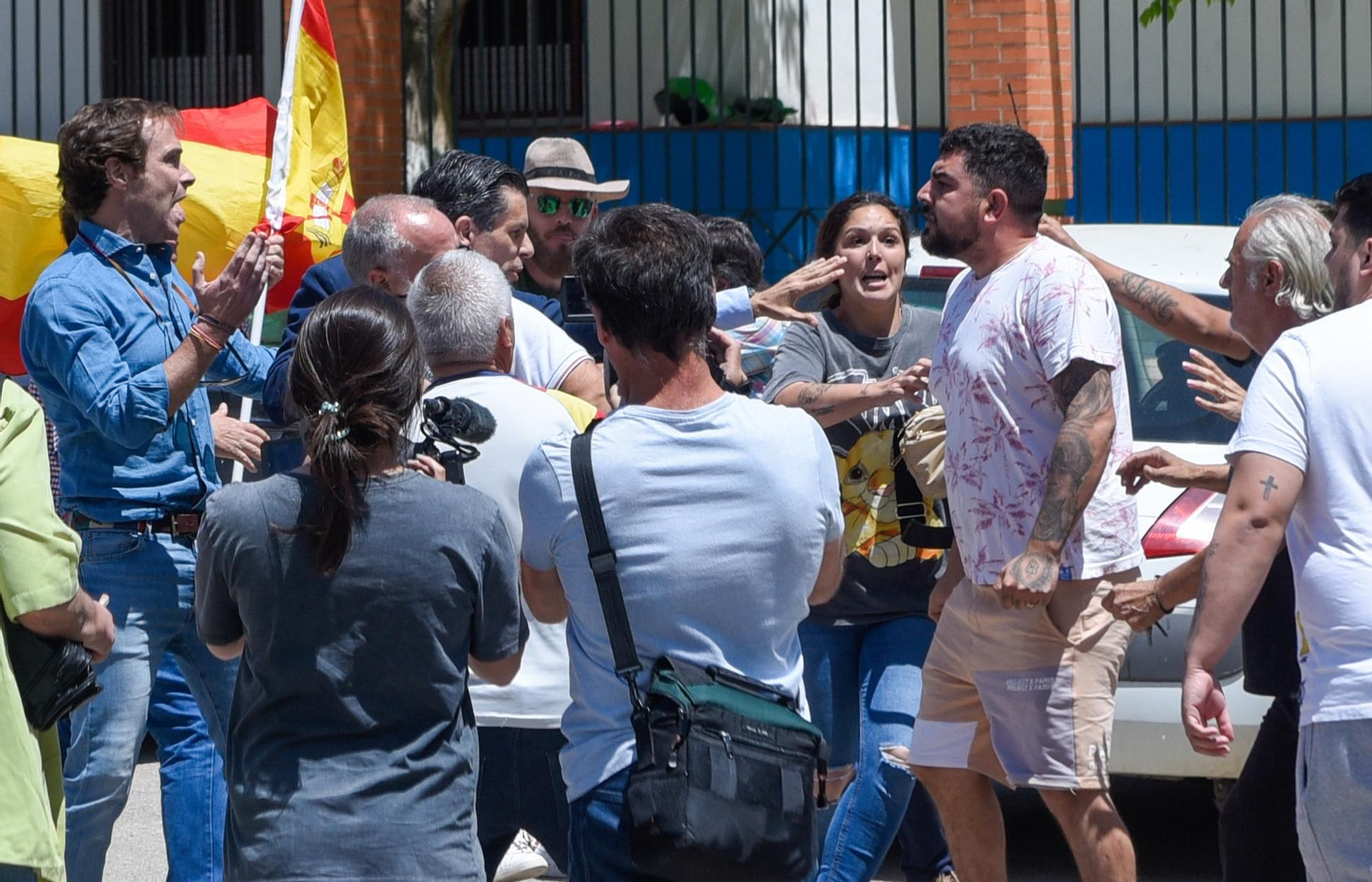 Las imágenes de los incidentes en el mitin de Vox en Marinaleda