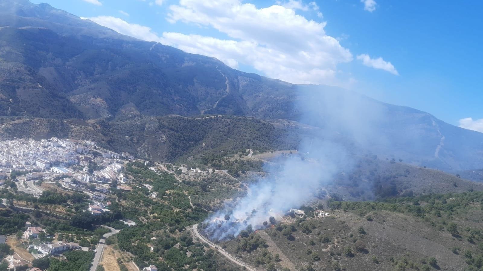Incendio forestal en Canillas de Albaida.
