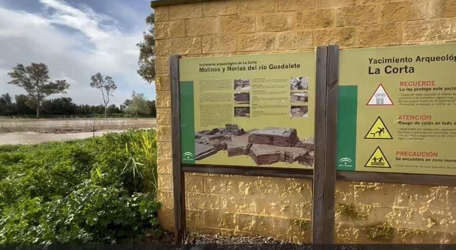 El río Guadalete cubre ya los yacimientos arqueológicos de La Corta en Jerez