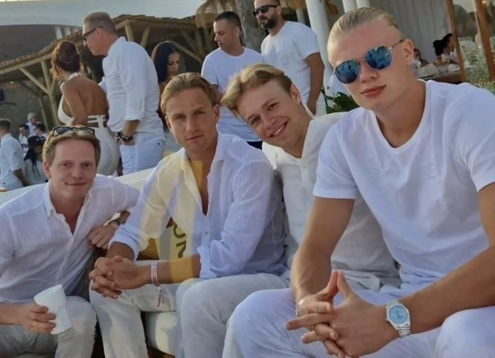 Haaland y sus colegas.