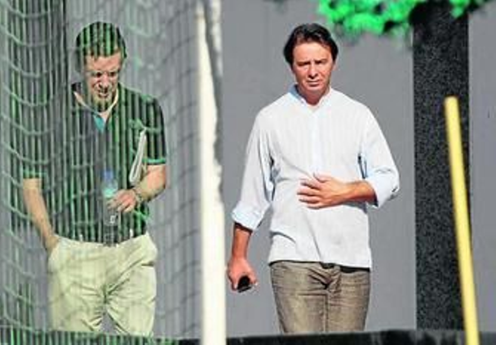 Vlada Stosic y el consejero León Lasa, ayer.