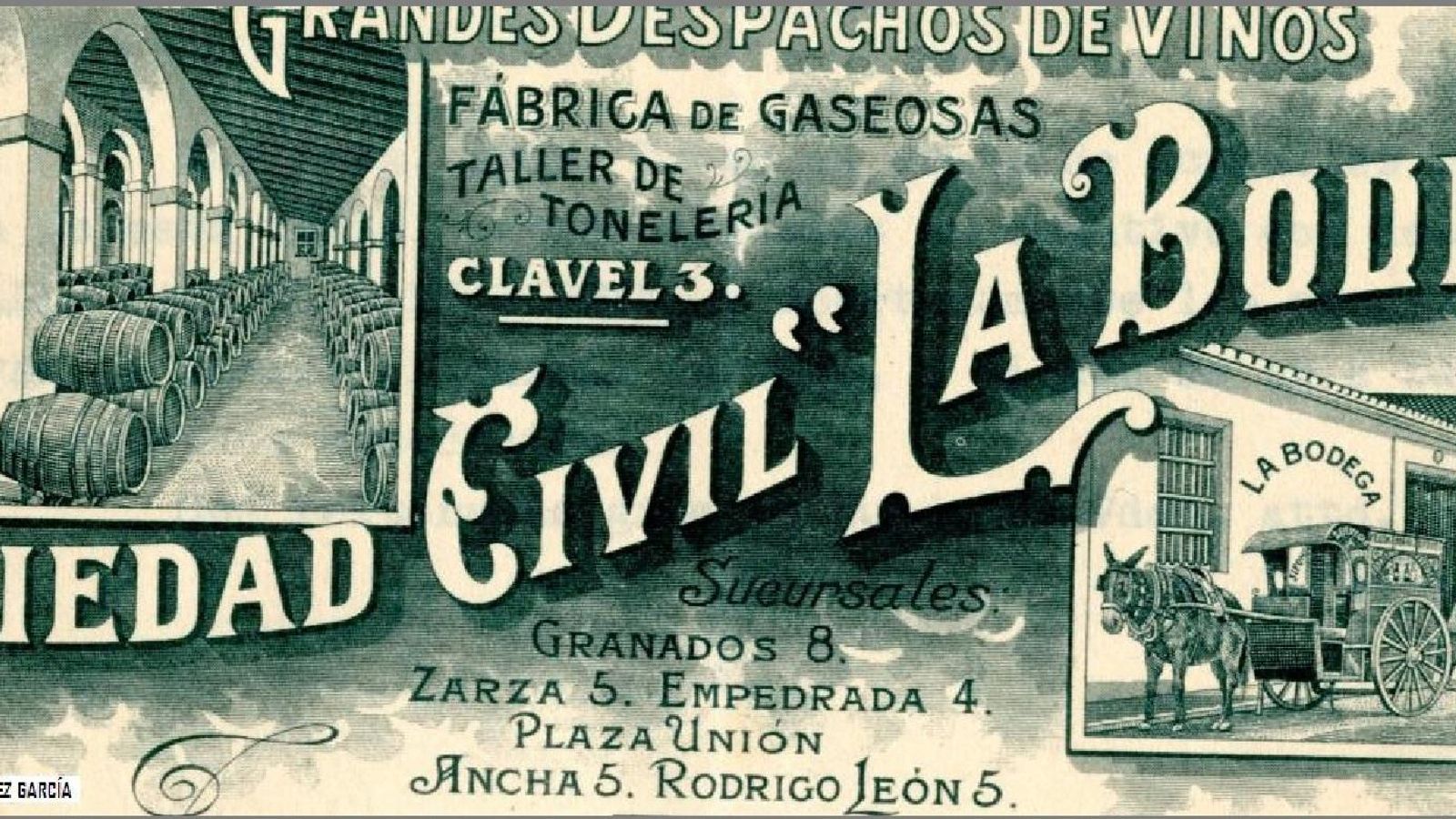 Membrete de carta de la Sociedad Civil La bodega (Archivo Municipal de Jerez).