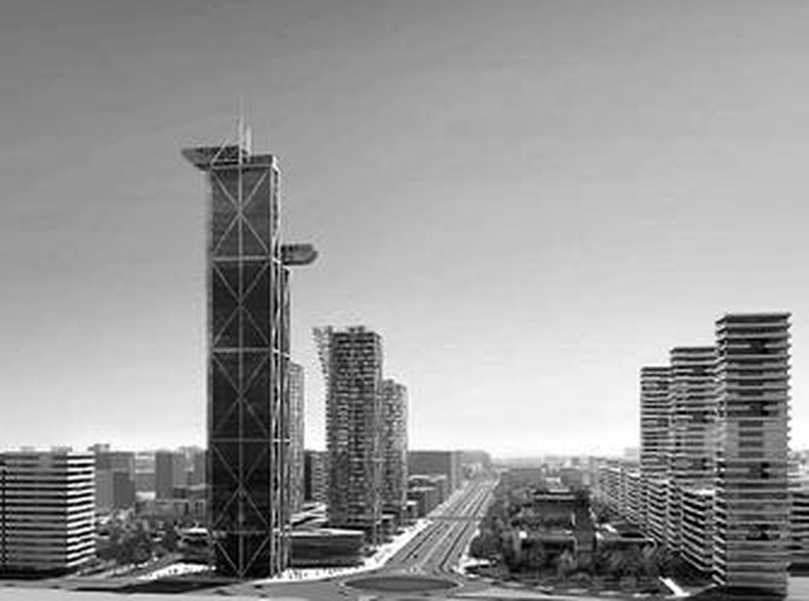 Simulación de las torres de Repsol, a la izquierda, y de San Rafael, a la derecha.