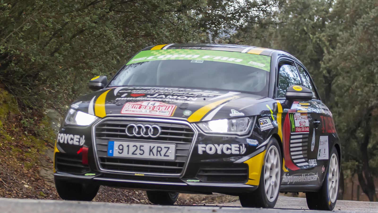 Otro de los participantes de la prueba sevillana a su paso por un tramo del circuito.