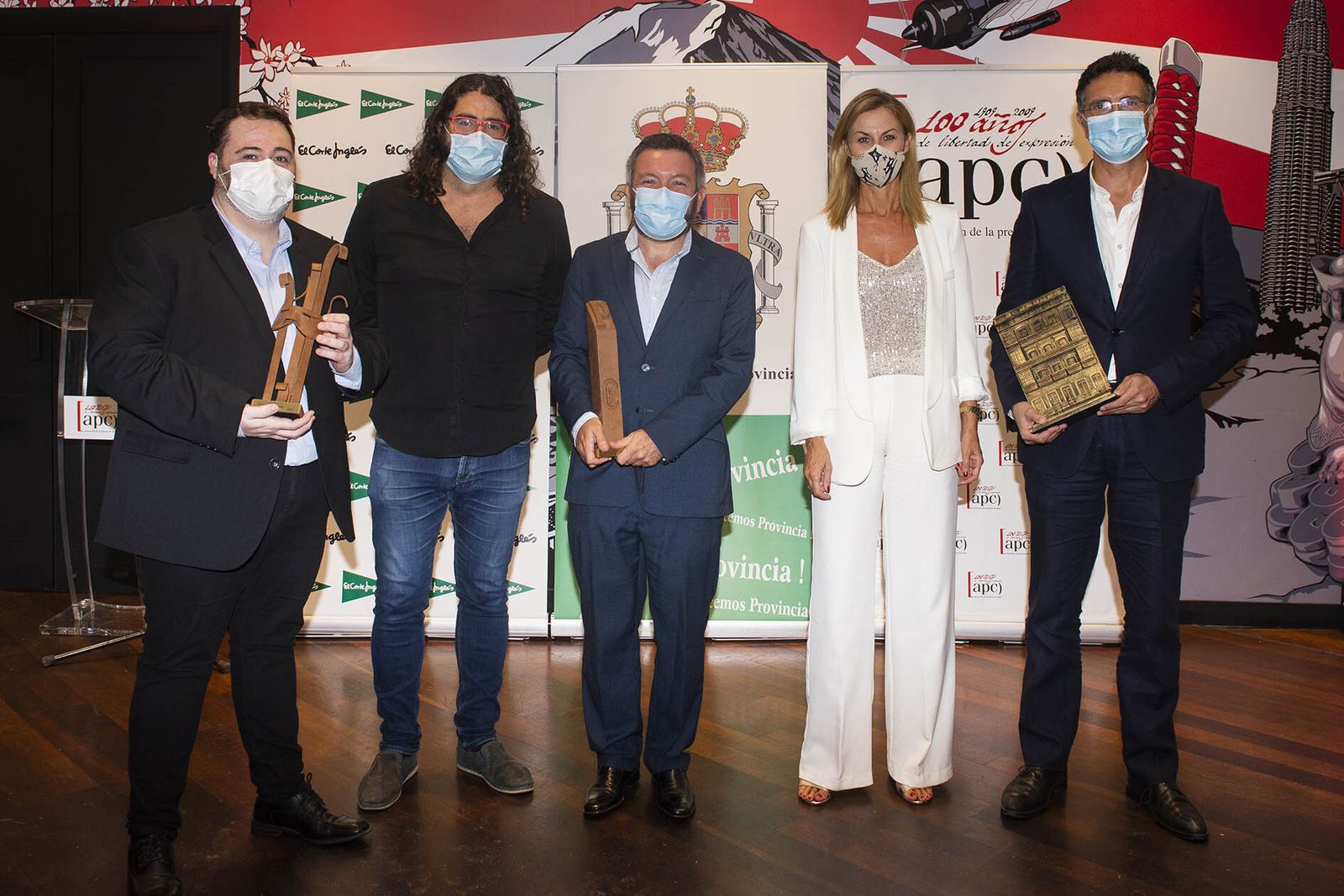 Diego Marchán, Diego Calvo, Pedro Espinosa, Isabel Mora y Javier Chaparro.