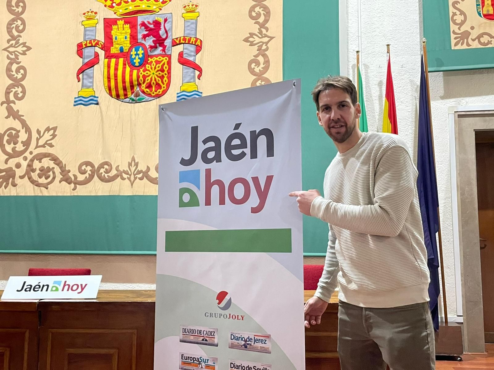 Alan Brandi, en el acto de La Tertulia deportiva de Jaén Hoy.