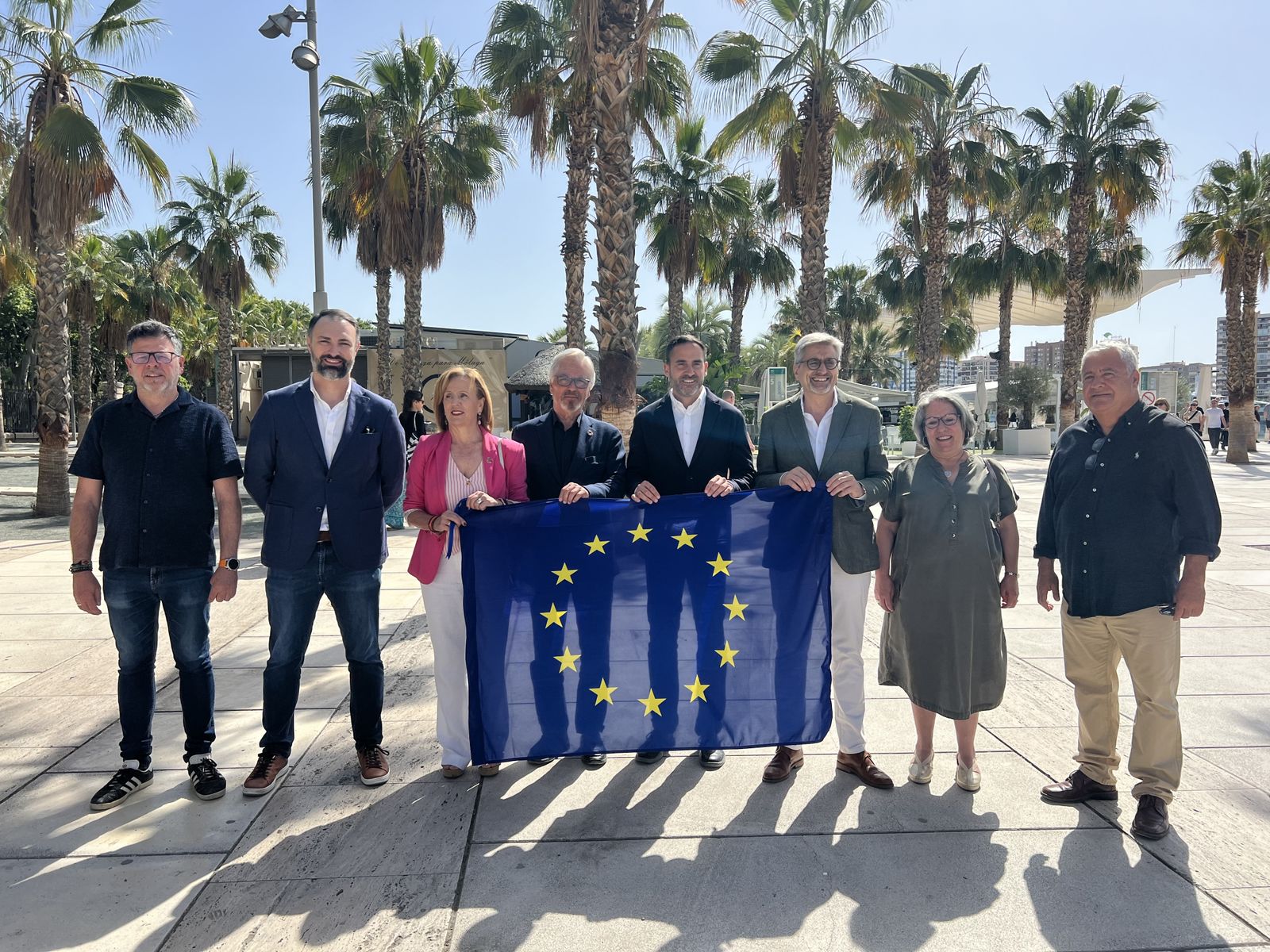 Dani Pérez y Josele Aguilar en el Palmeral de la Sorpresas, en Málaga.