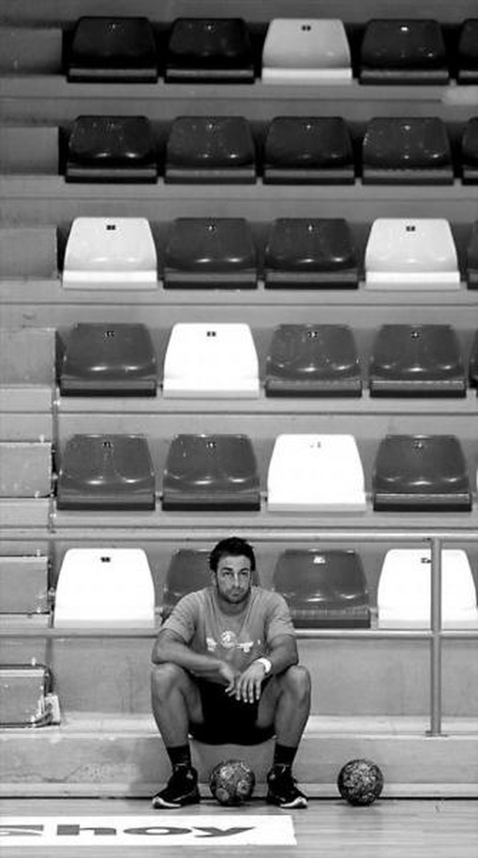 Nacho Vico, en un entrenamiento en el Fernando Argüelles.
