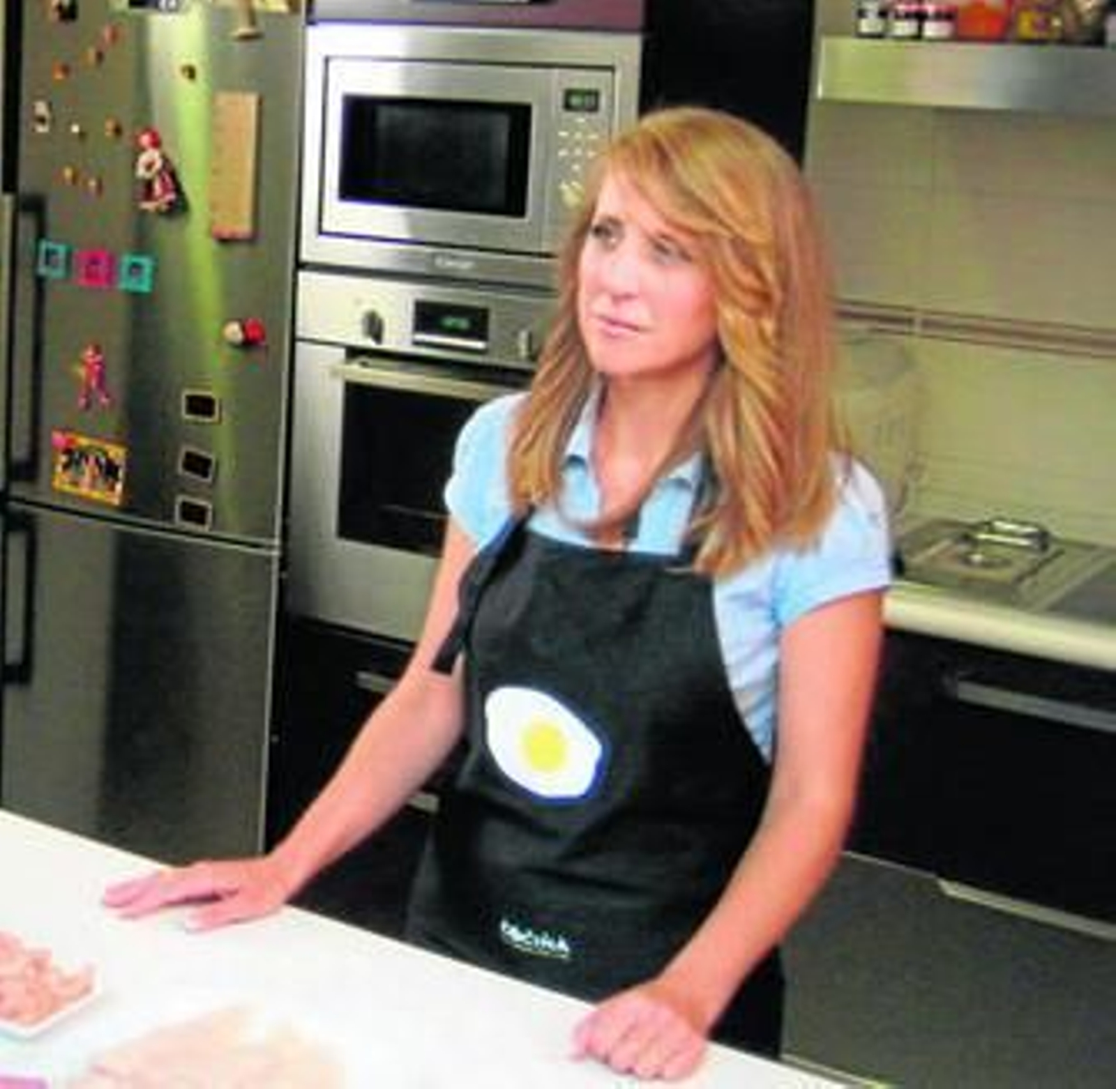 Mar Varela durante la grabación del programa para Canal Cocina.