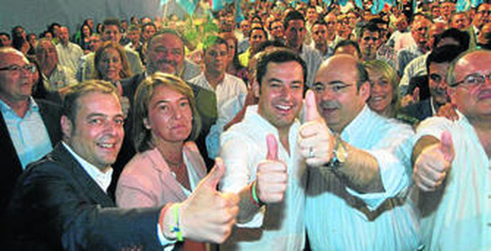 Juan Manuel Moreno Bonilla, en la clausura de la convención de candidatos municipales del PP de Granada, celebrada ayer en Armilla.