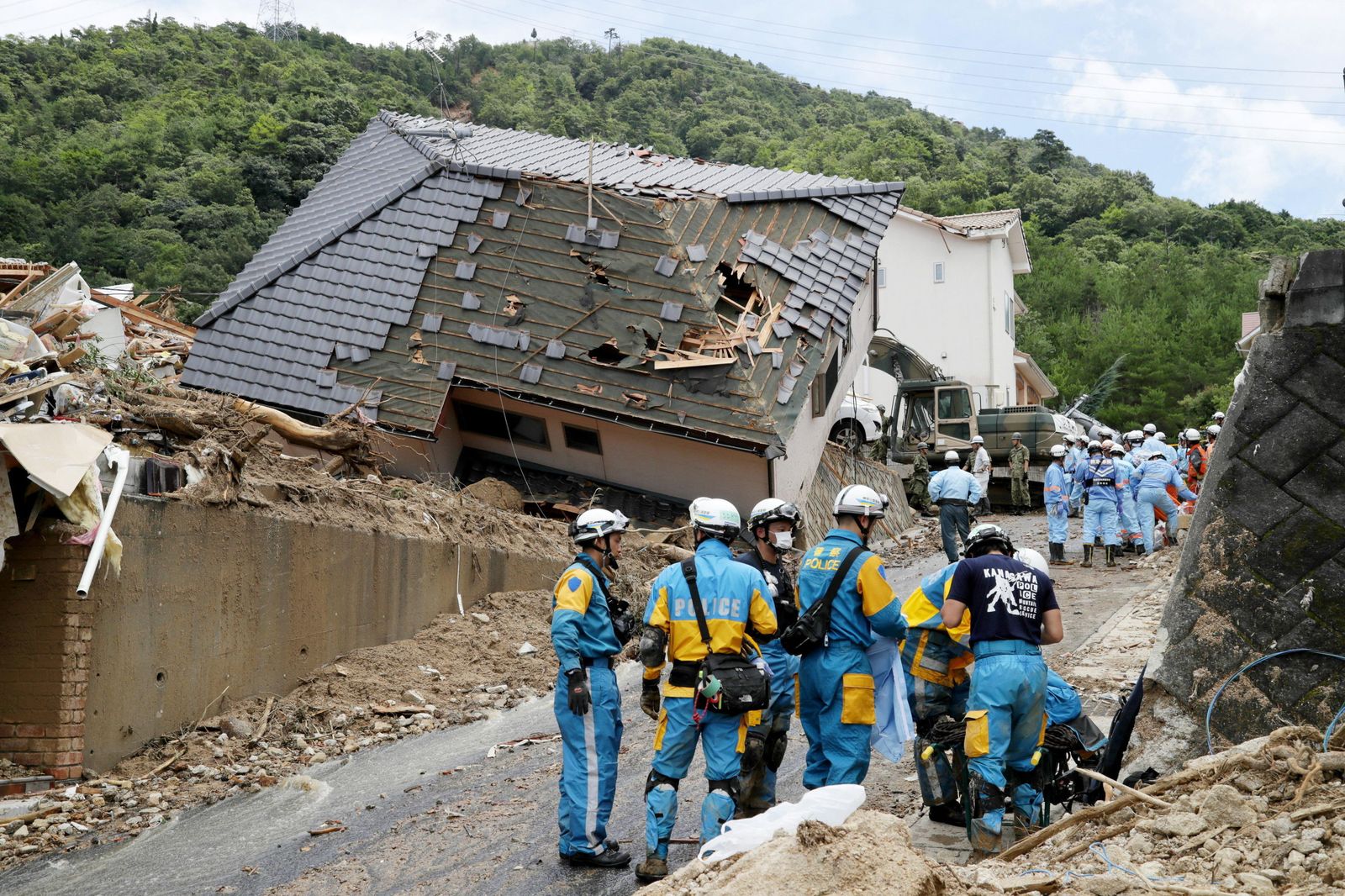 Imágenes de las lluvias en Japón