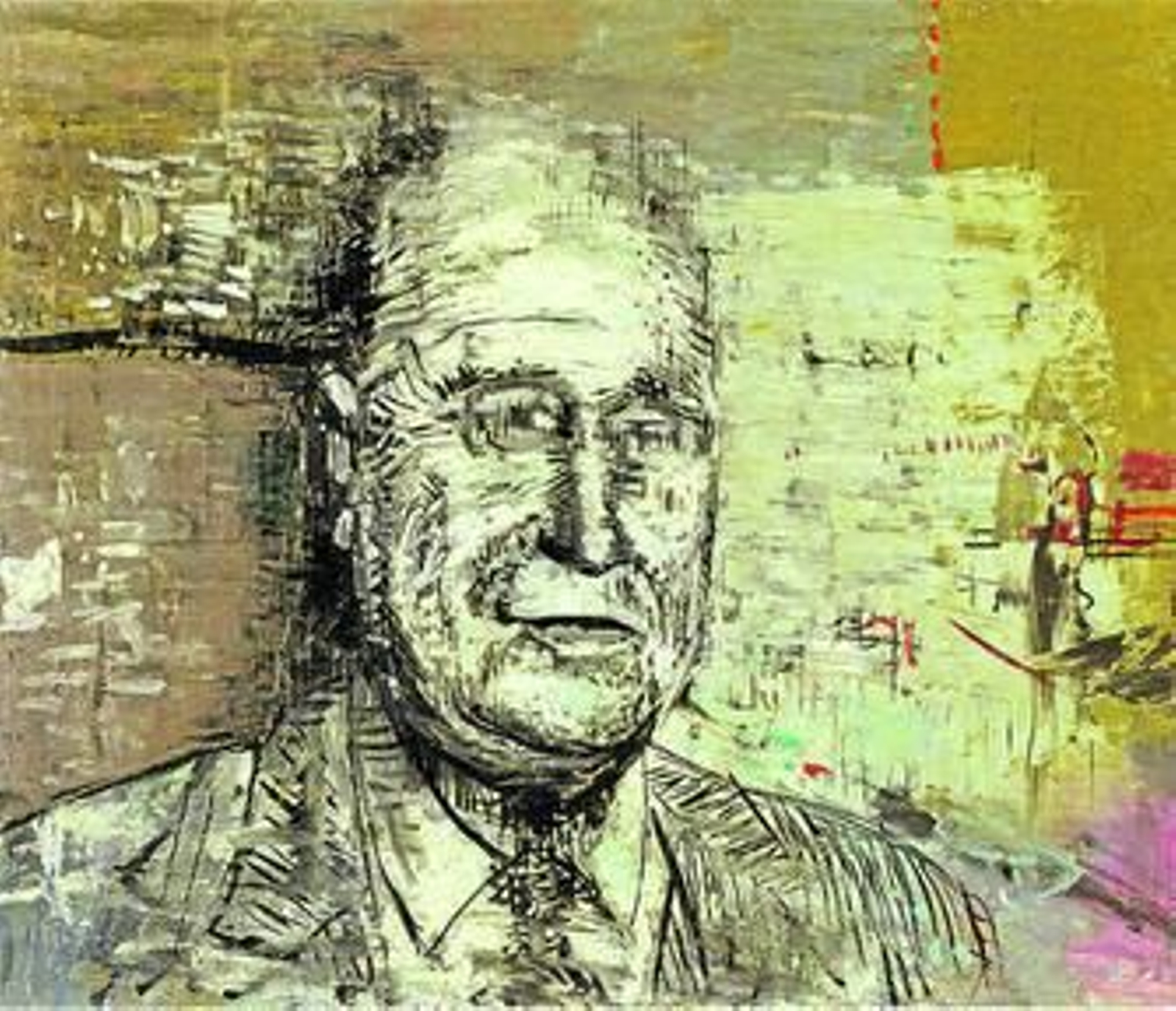 1. 'Cabeza Giacometti', uno de los primeros trabajos en los que Gordillo se interesa por el que será un motivo recurrente en su obra. 2. '¿Es esto el futuro?', la pieza más reciente del sevillano que se expone. 3. Una de las 'cabezas' de la serie 'Luna'.