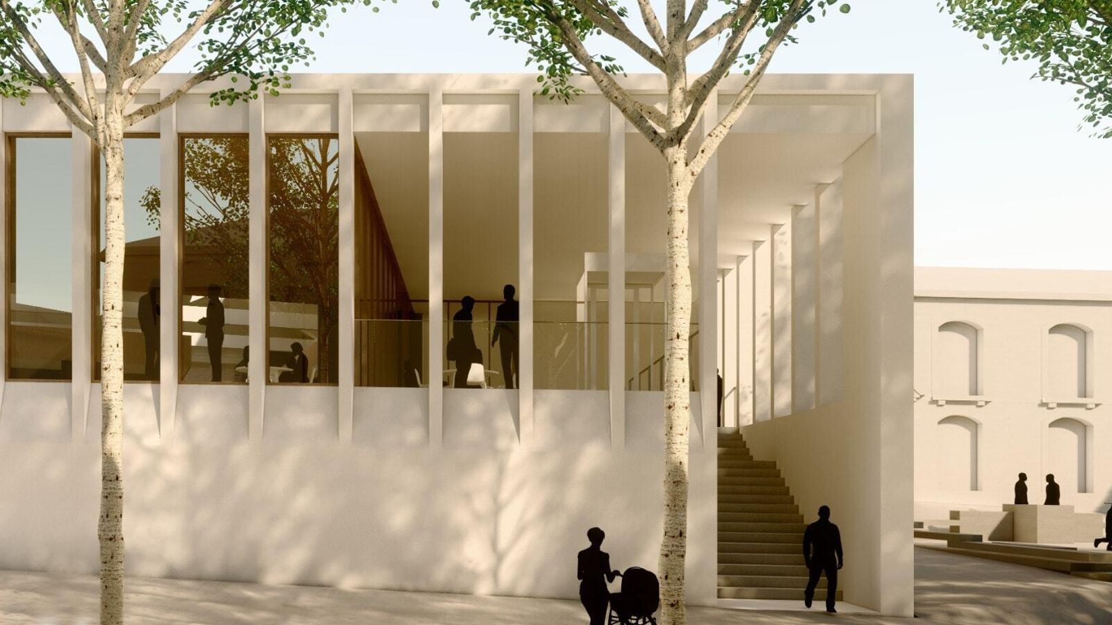 Lateral del futuro mercado de abastos de Bujalance.