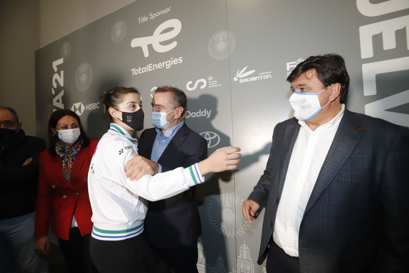 Carolina Marín visita el Palacio de los Deportes