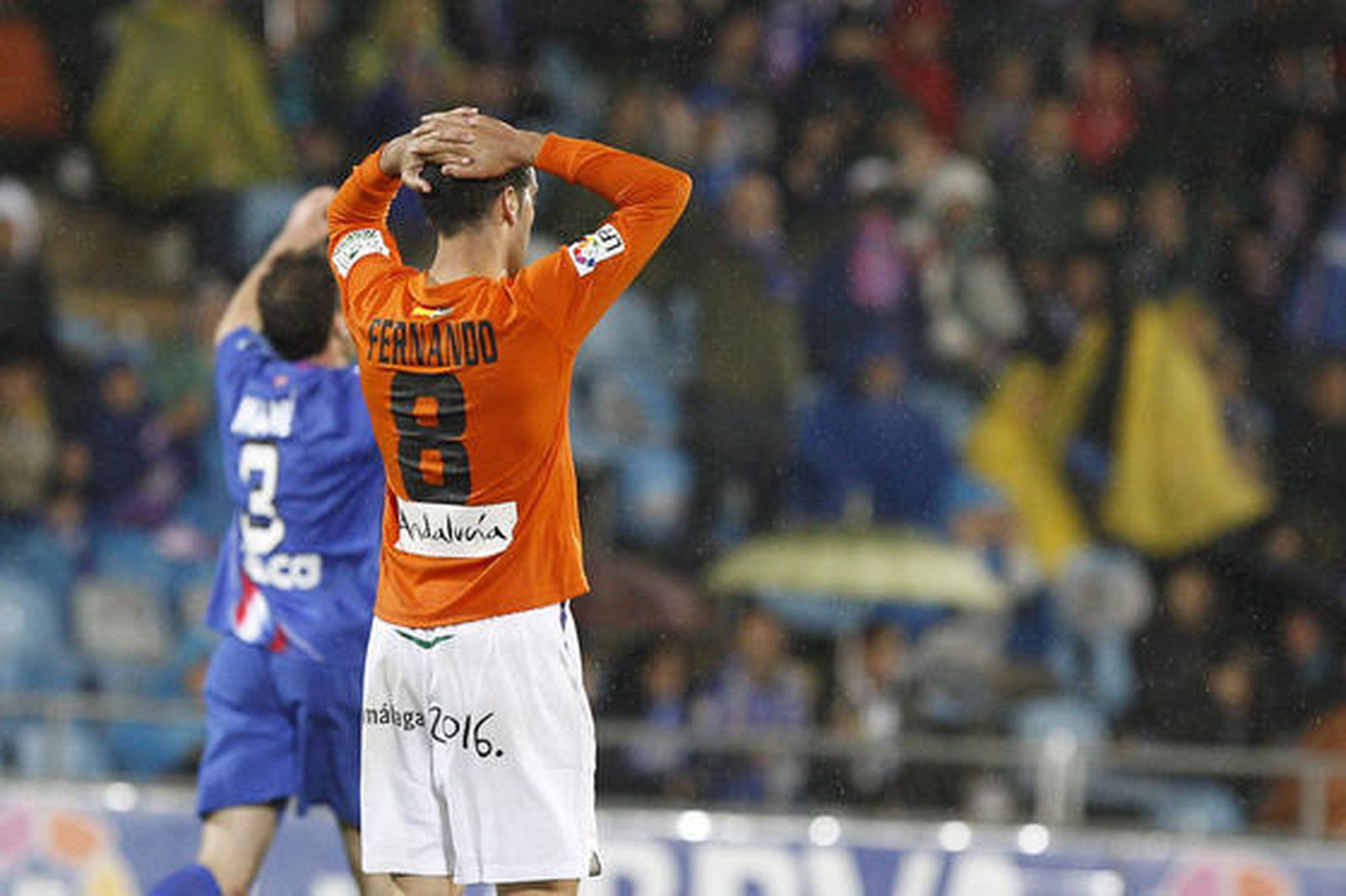 Fernando se lamenta al término del partido. / LOF