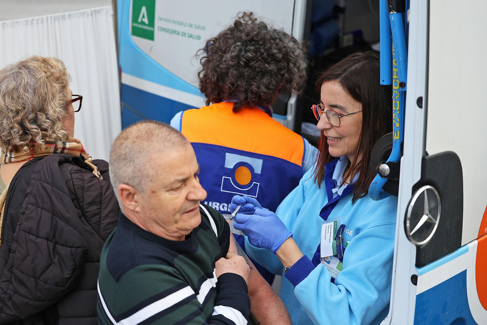 Imágenes de la jornada de vacunación sin cita frente a la gripe y el Covid-19