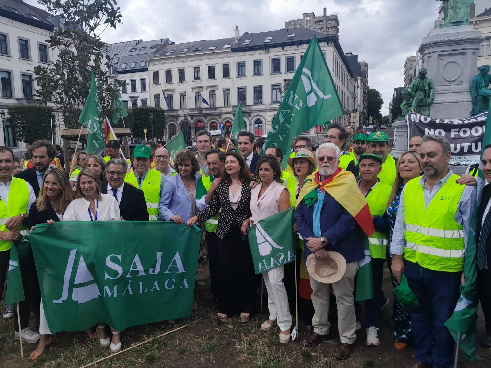 Asaja en la manifestación de Bruselas.