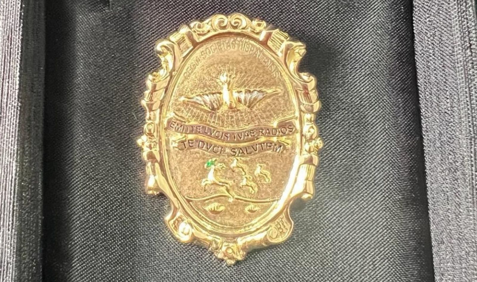 La medalla que será entregada el domingo por parte de la Academia