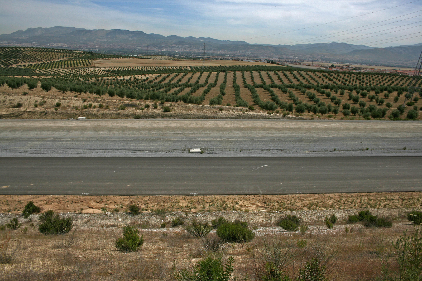 Fotos de las obras de la Segunda Circunvalación de Granada en junio de 2020
