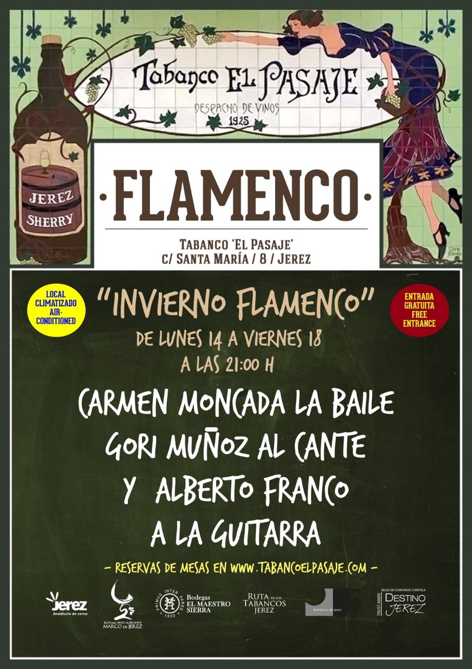 El Tabanco El Pasaje apuesta por el flamenco todas las semanas