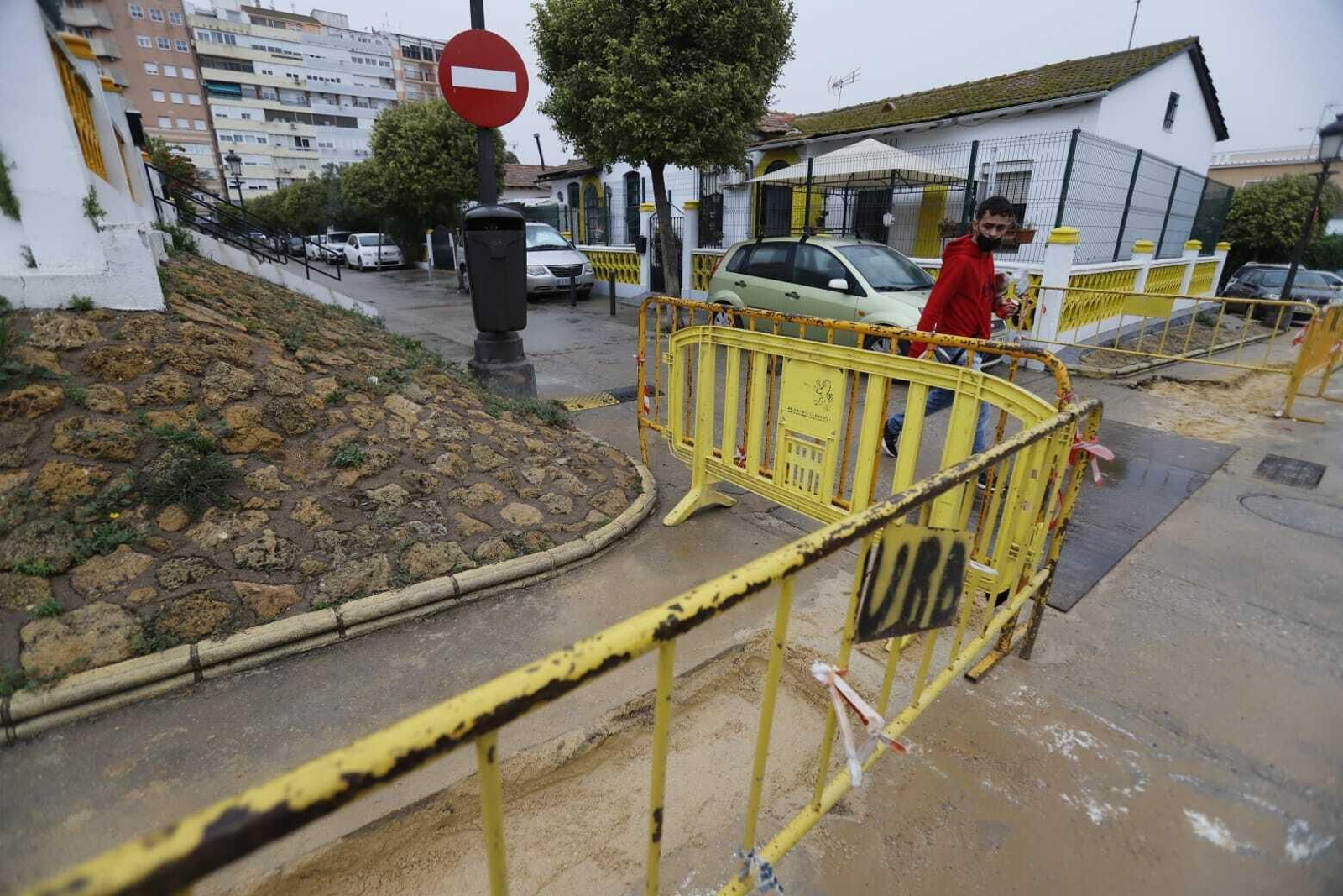 Una de las zonas donde se produjo la rotura de tuberías.