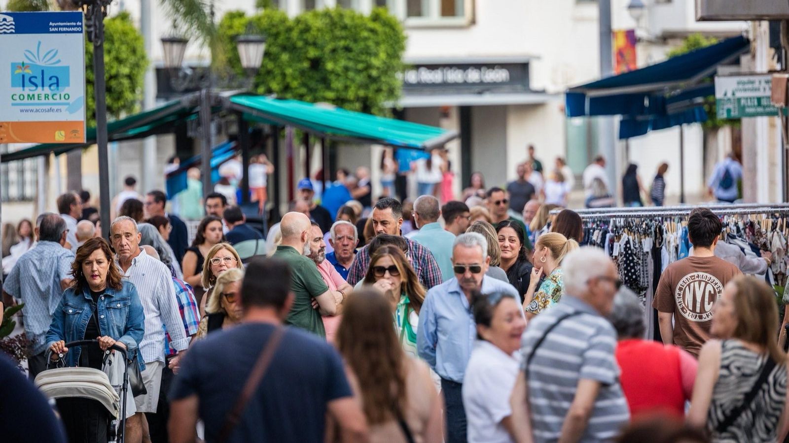 Aspecto que presentaba hace unos meses el centro de San Fernando con la iniciativa 'Street Market' de la Asociación de Comerciantes (Acosafe)