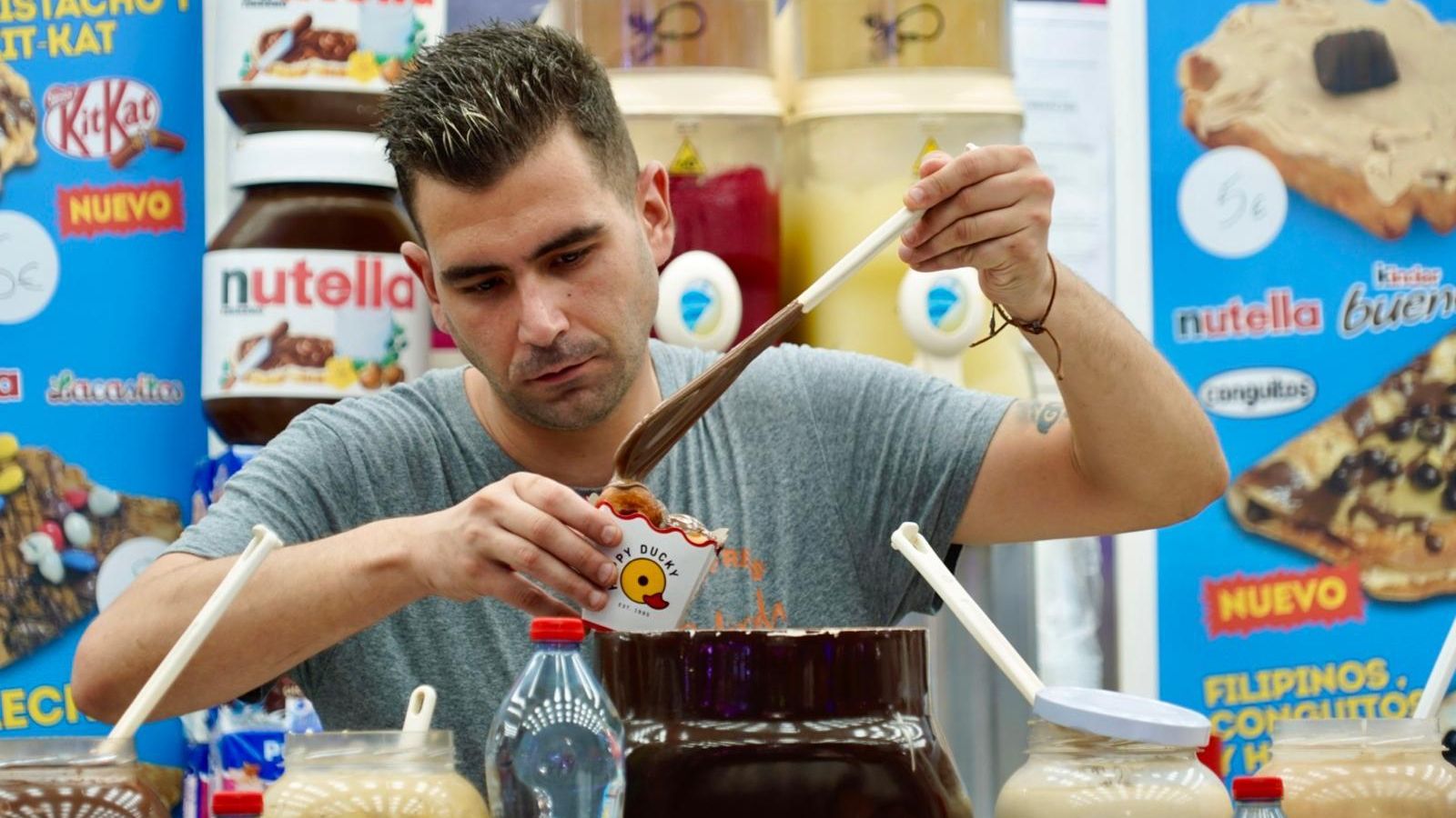 El recinto ferial cuenta con tres chocolaterías, cuatro heladerías y dos puestos de dulces.