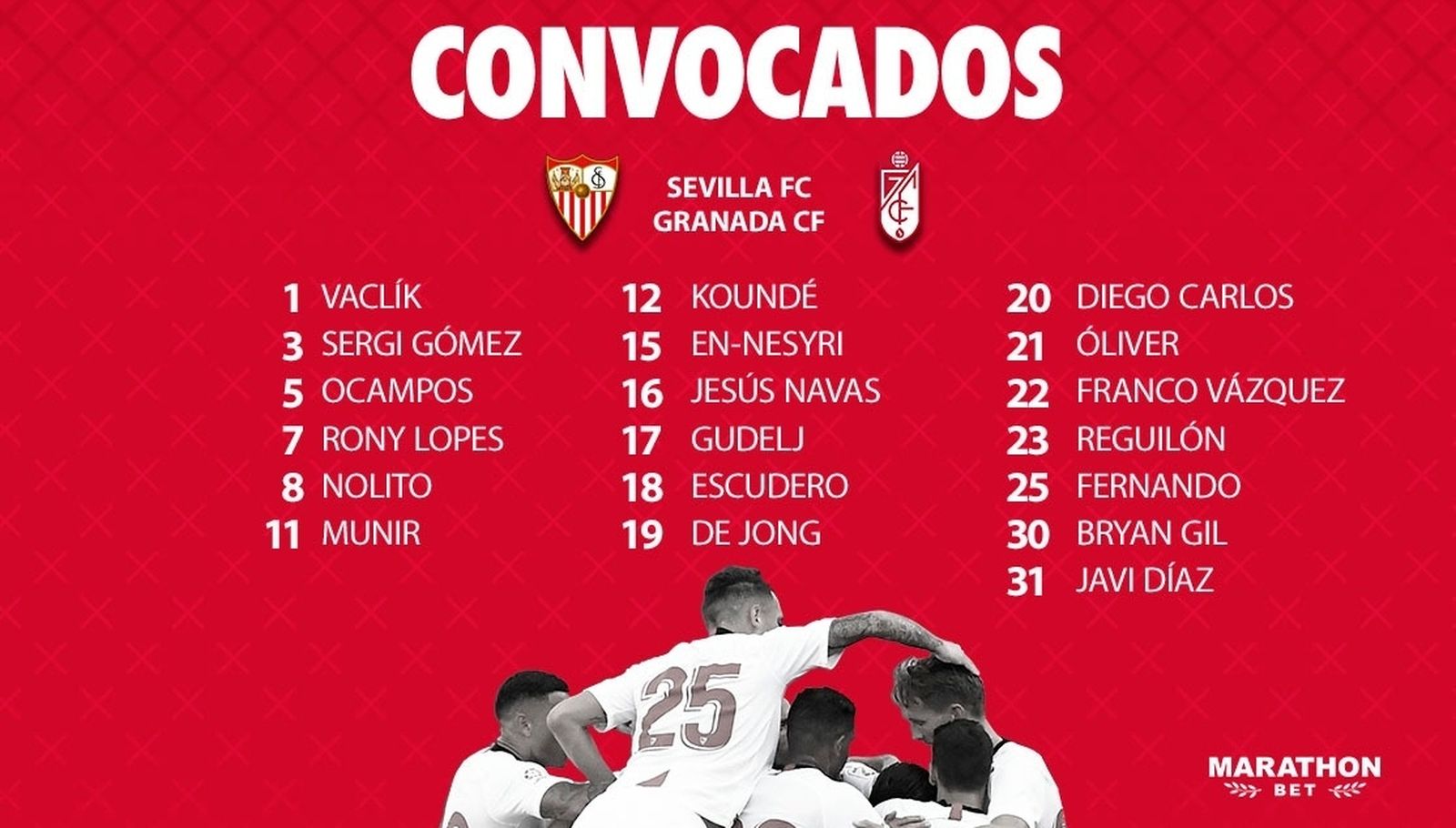 Convocatoria sin Bono, Carriço, Joan Jordán ni Banega.