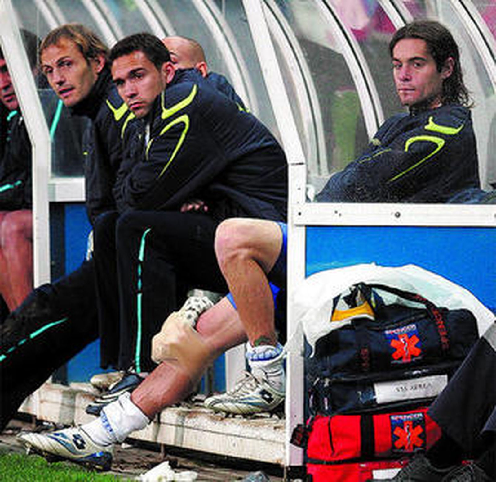 Miguel Ángel, tras ser sustituido el domingo ante el Numancia.