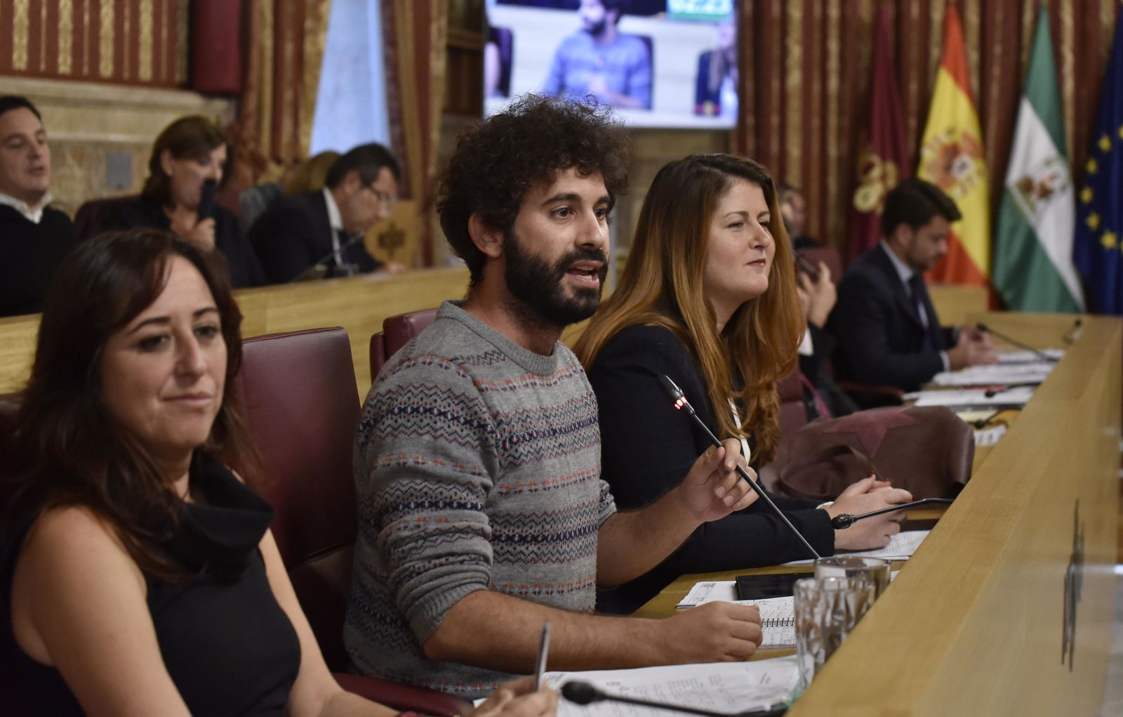 Los ediles de Participa Cristina Honorato, Julián Moreno y Susana Serrano.