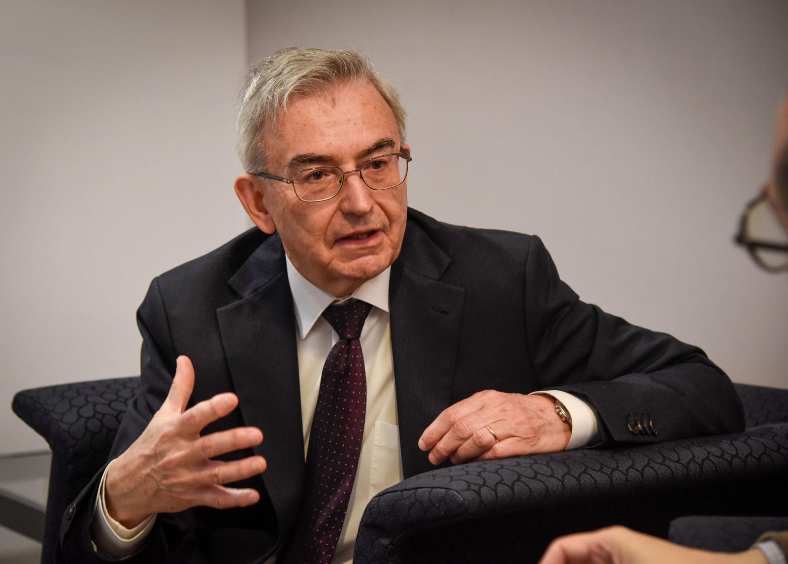 José Joaquín León durante la entrevista.