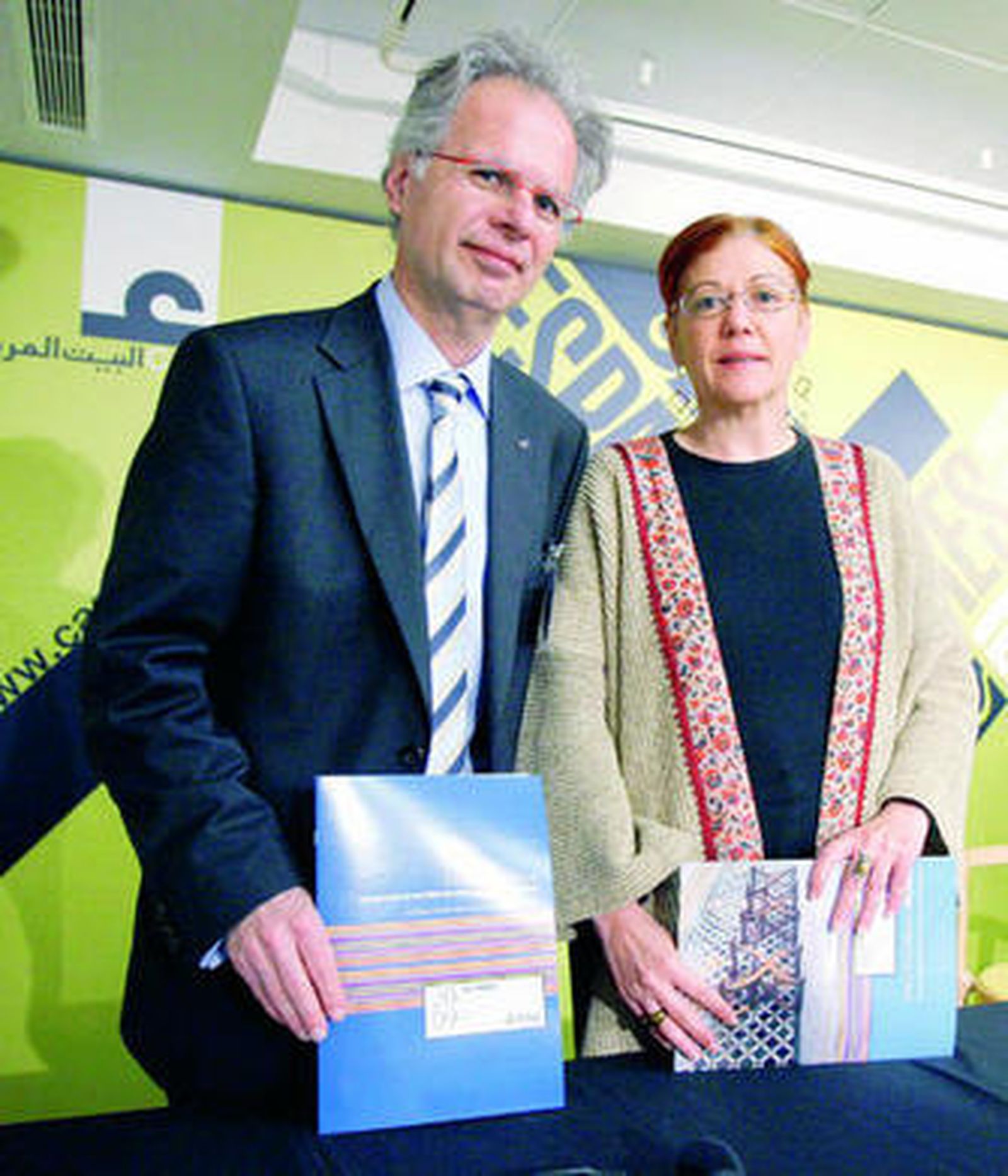 Ioannis Dimitrakopoulos y Gema Martín, ayer.