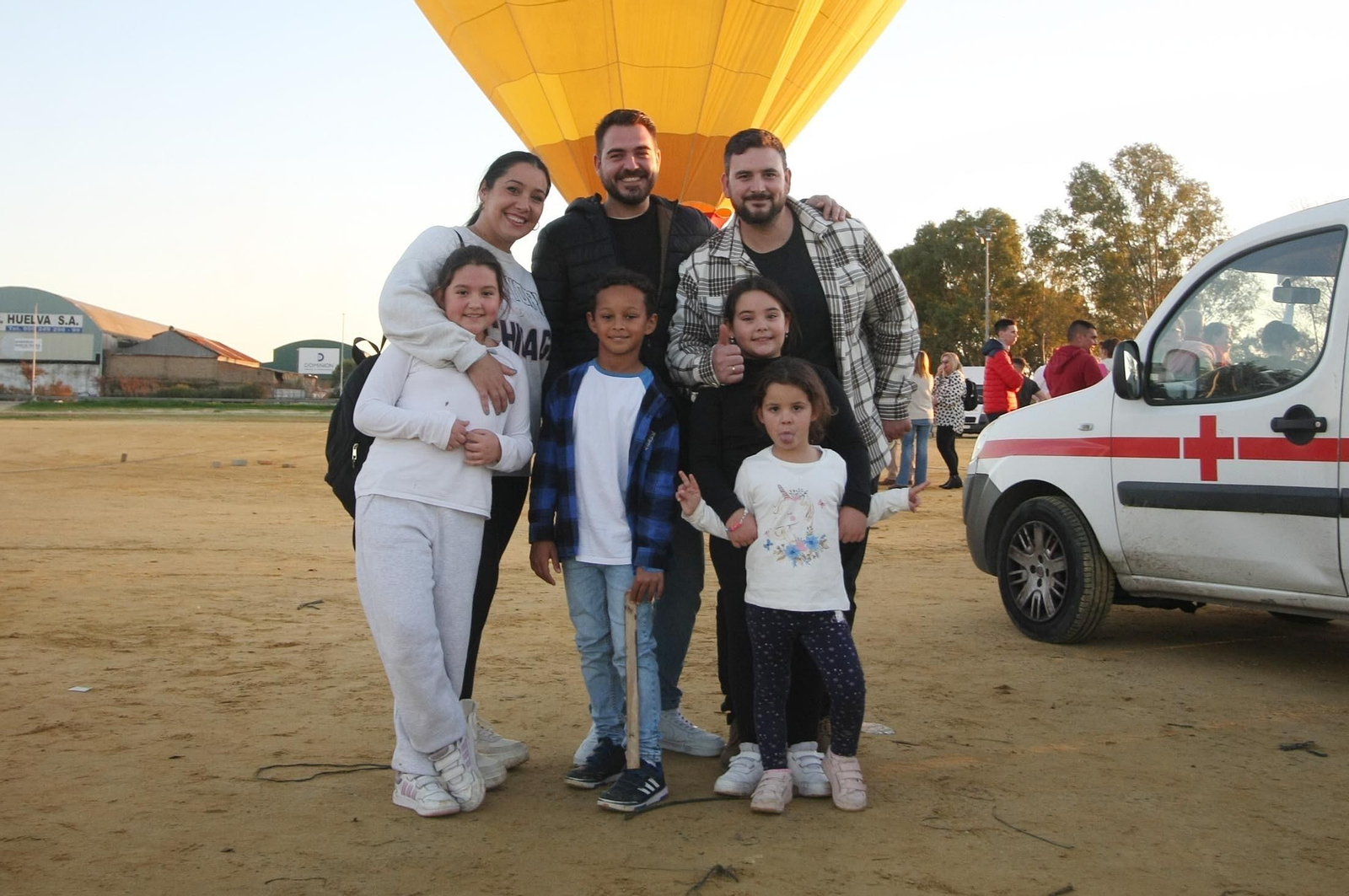 Imágenes del vuelo del globo aeroestático  en Huelva