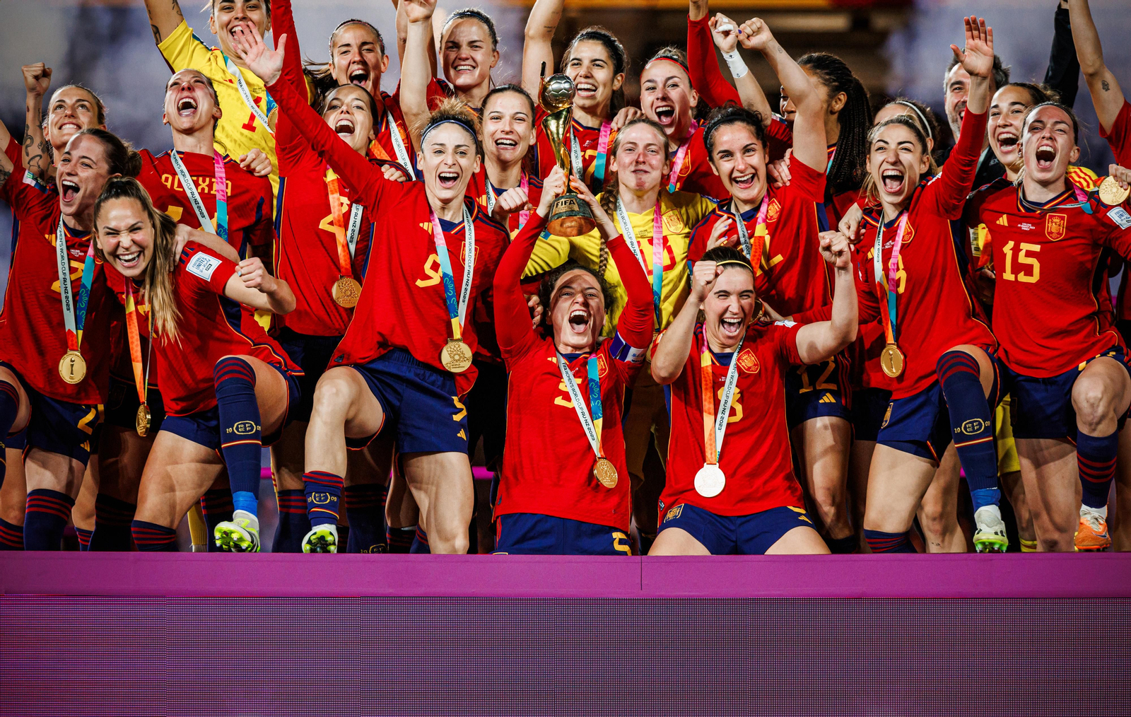 Las fotos de la celebración del título mundial de España