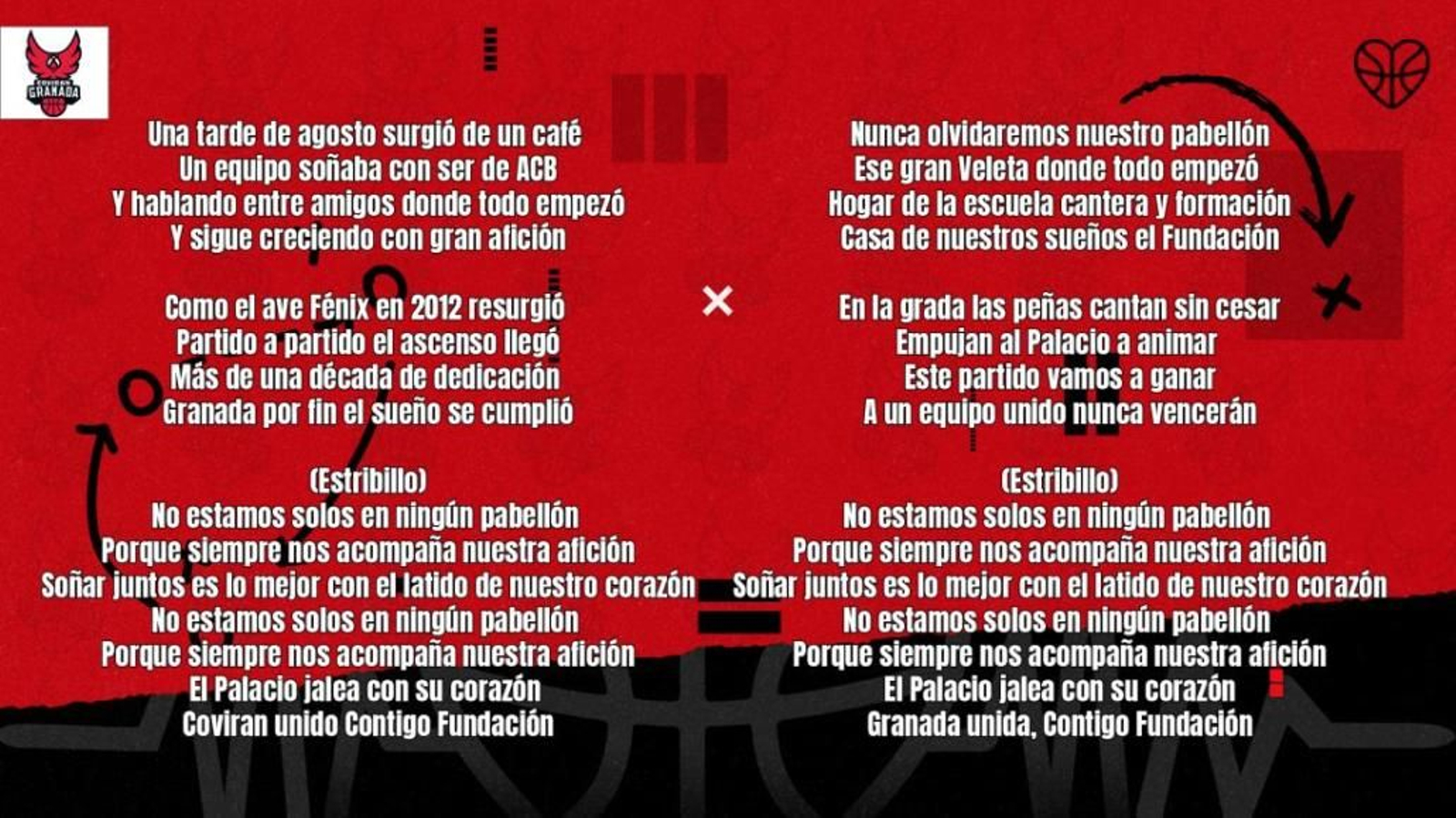 Letra del himno del Fundación CB Granada