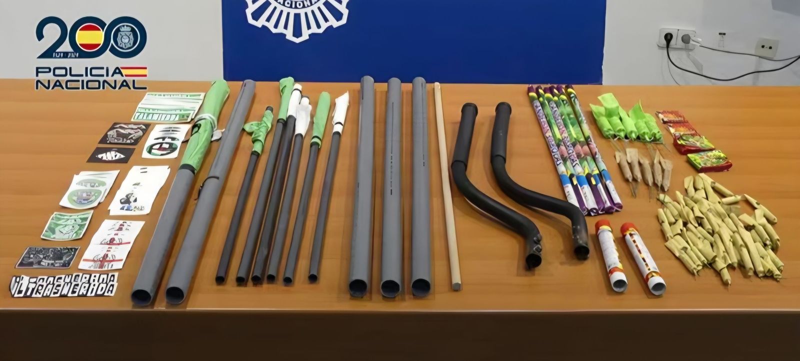 Material incautado por la Policía Nacional.