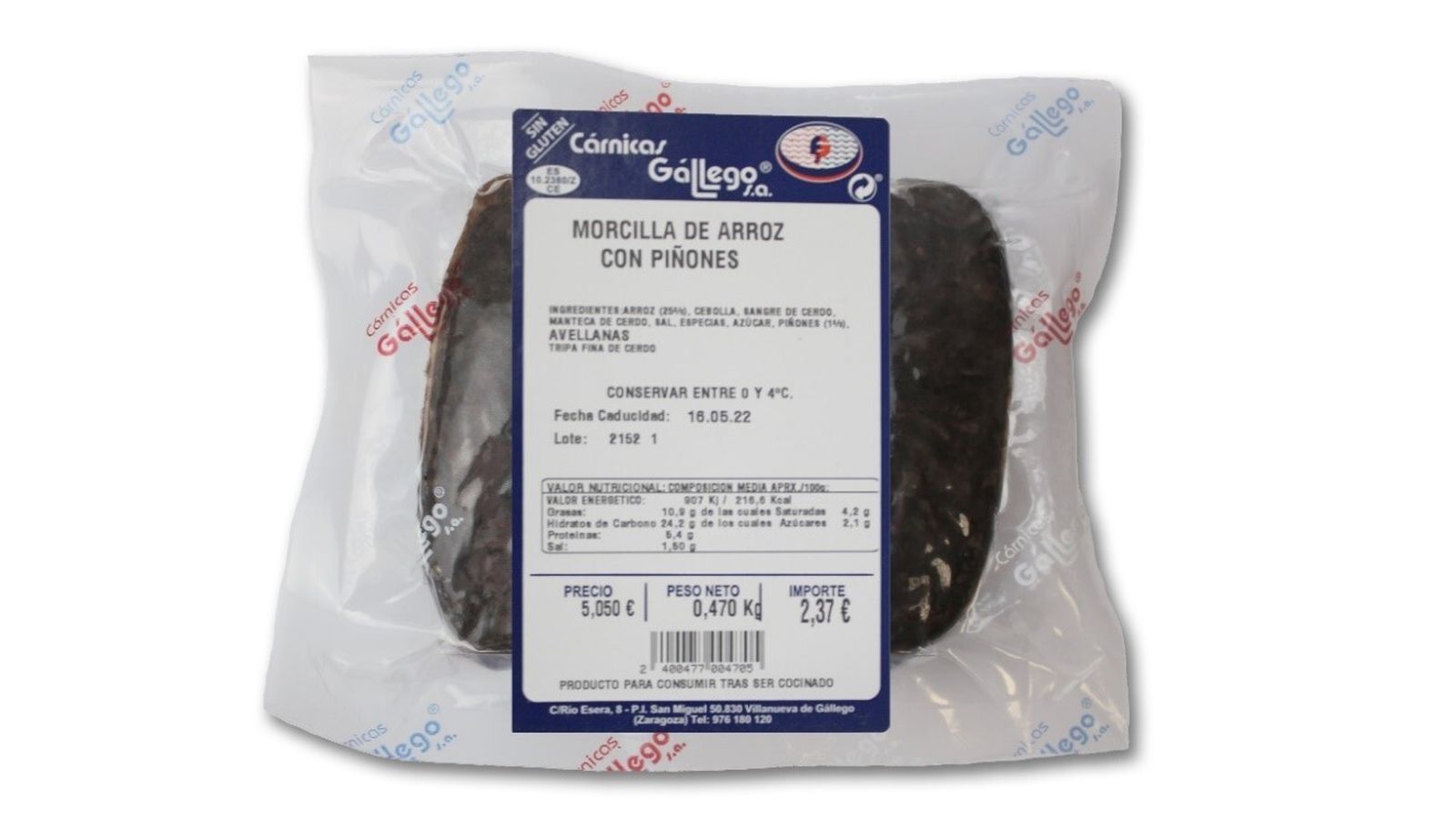 La morcilla de arroz con piñones