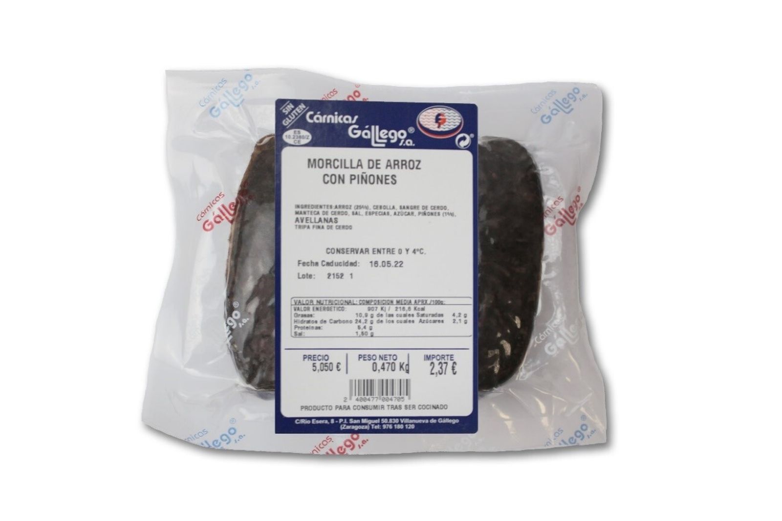 La morcilla de arroz con piñones