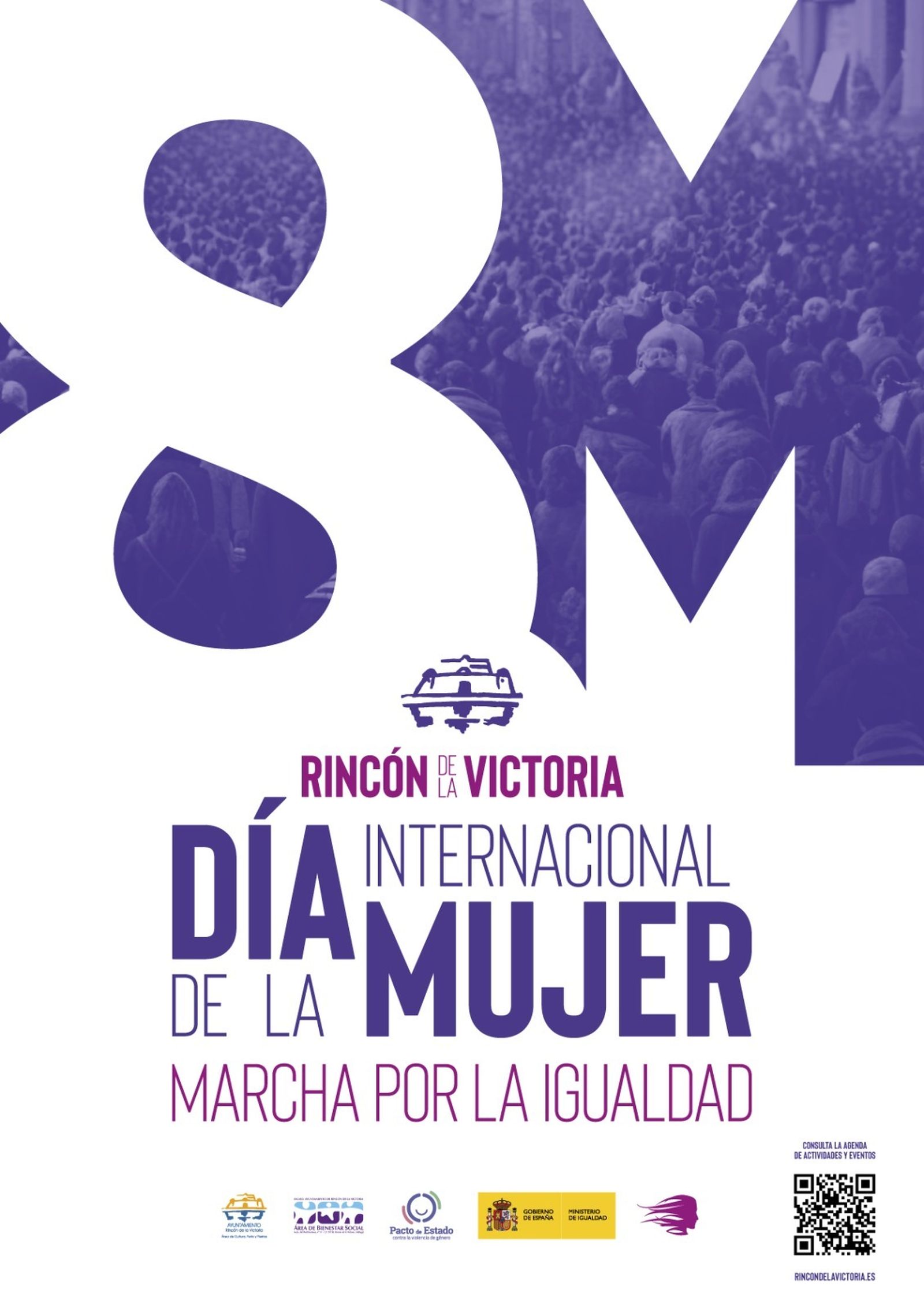 Cartel promocional del 8M en Rincón de la Victoria